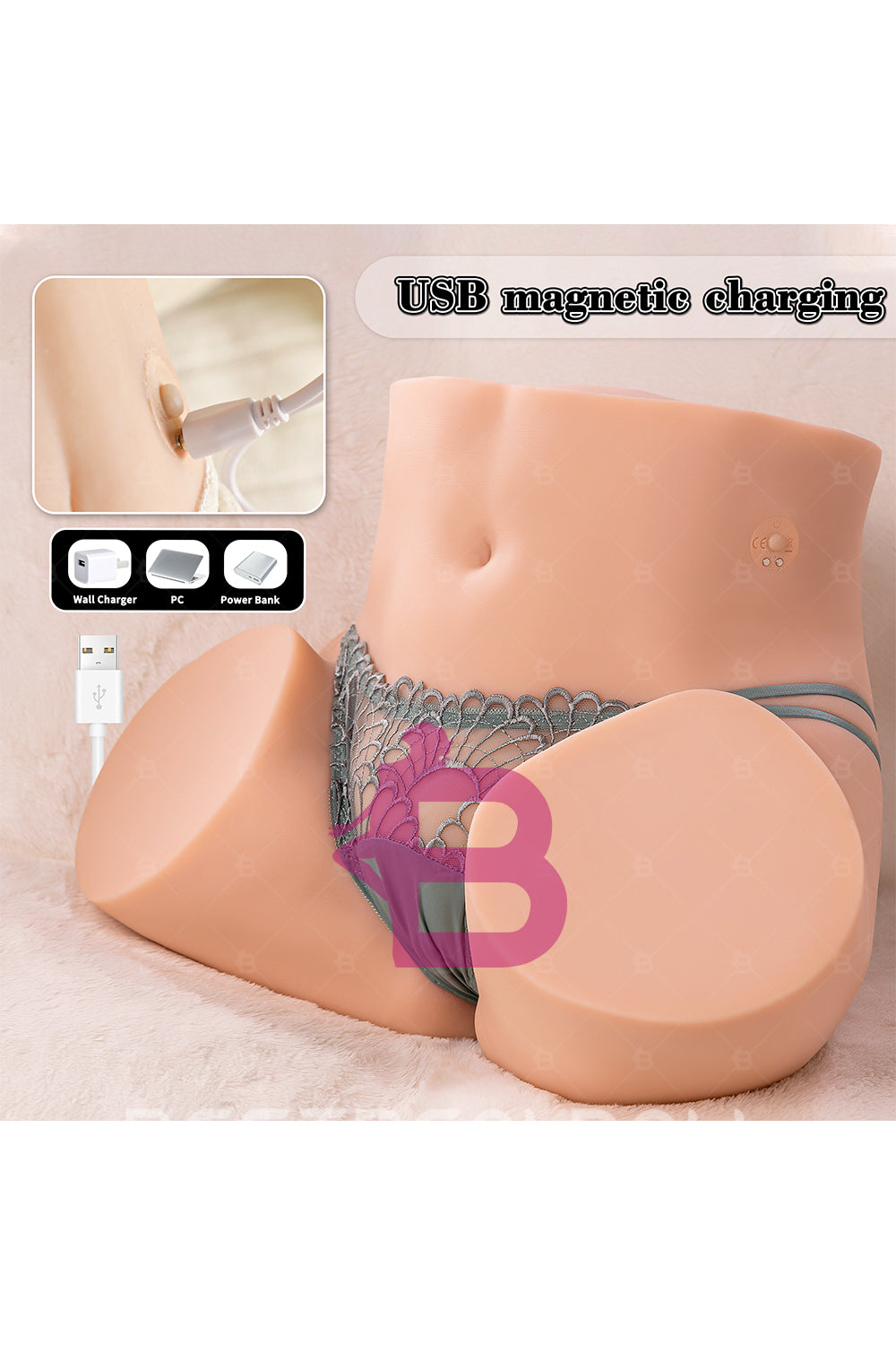 US Stock - SQ-MAR50116V TPE Female Sex Doll Ass Torso Realistic Sexy Vagina Torso Ass Love Doll