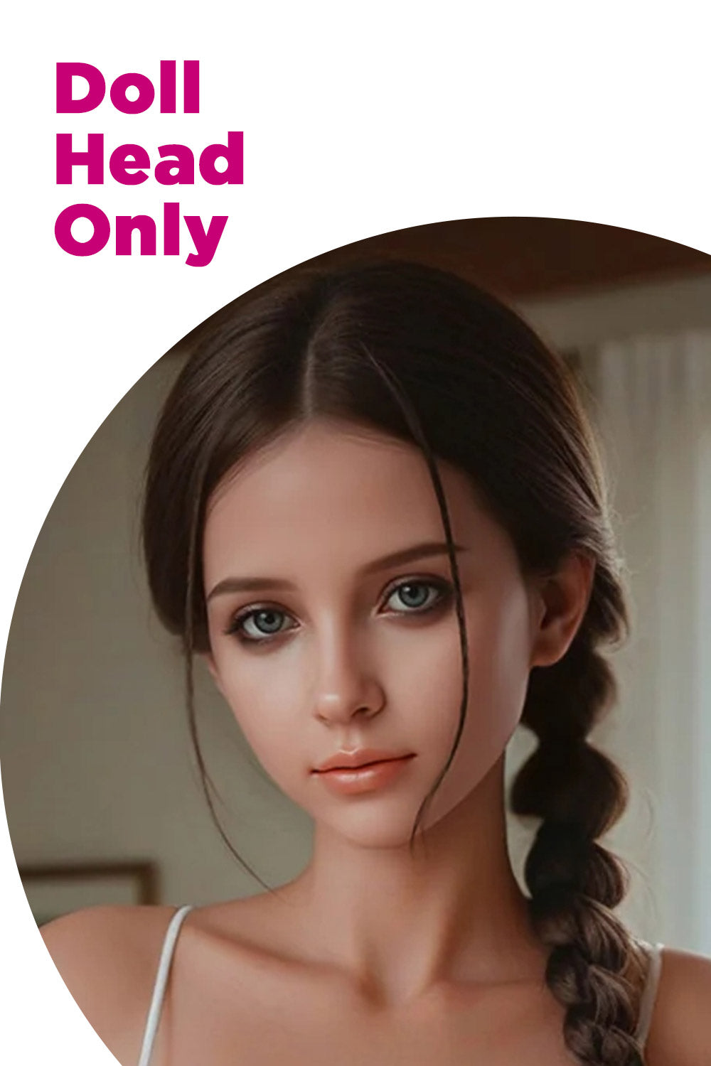 US Stock - Kaia Plus S22 Realistic Silicone Head Only Adult Love Doll Head ONLY