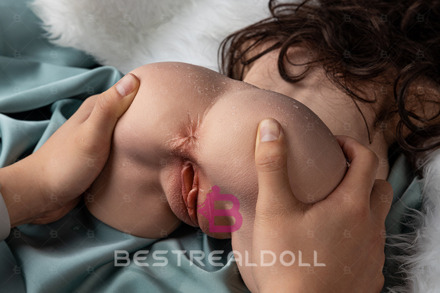 US Stock - 40cm Full Silicone Torso Sex Doll Big Boobs Half-Body Love Doll Torso with Skin Texture