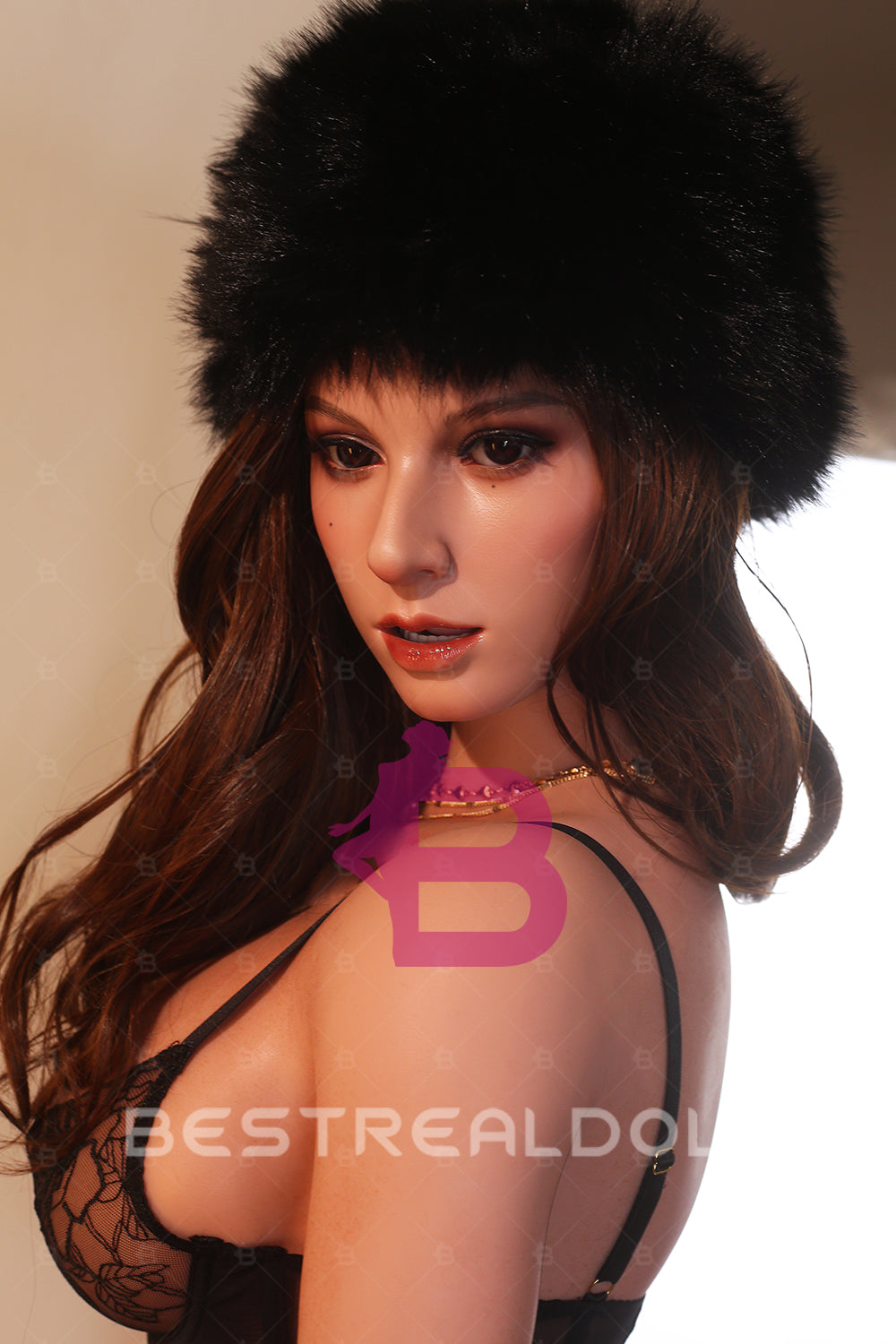 165cm K166 Ravenna Full Silicone ROS Head Sex Doll Tanned Skin Silicone Adult BBW Oral Sex Love Doll with Movable Jaw