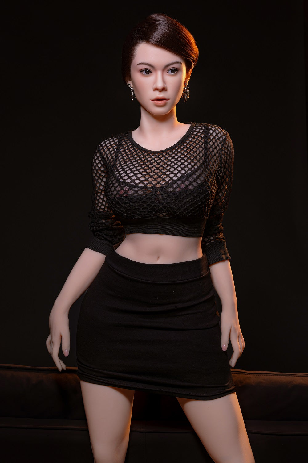 RIDMII Aidra 158cm Unique Design Silicone Oral Sex Love Doll TPE Body Movable Jaw Adult ROS Head Sex Doll