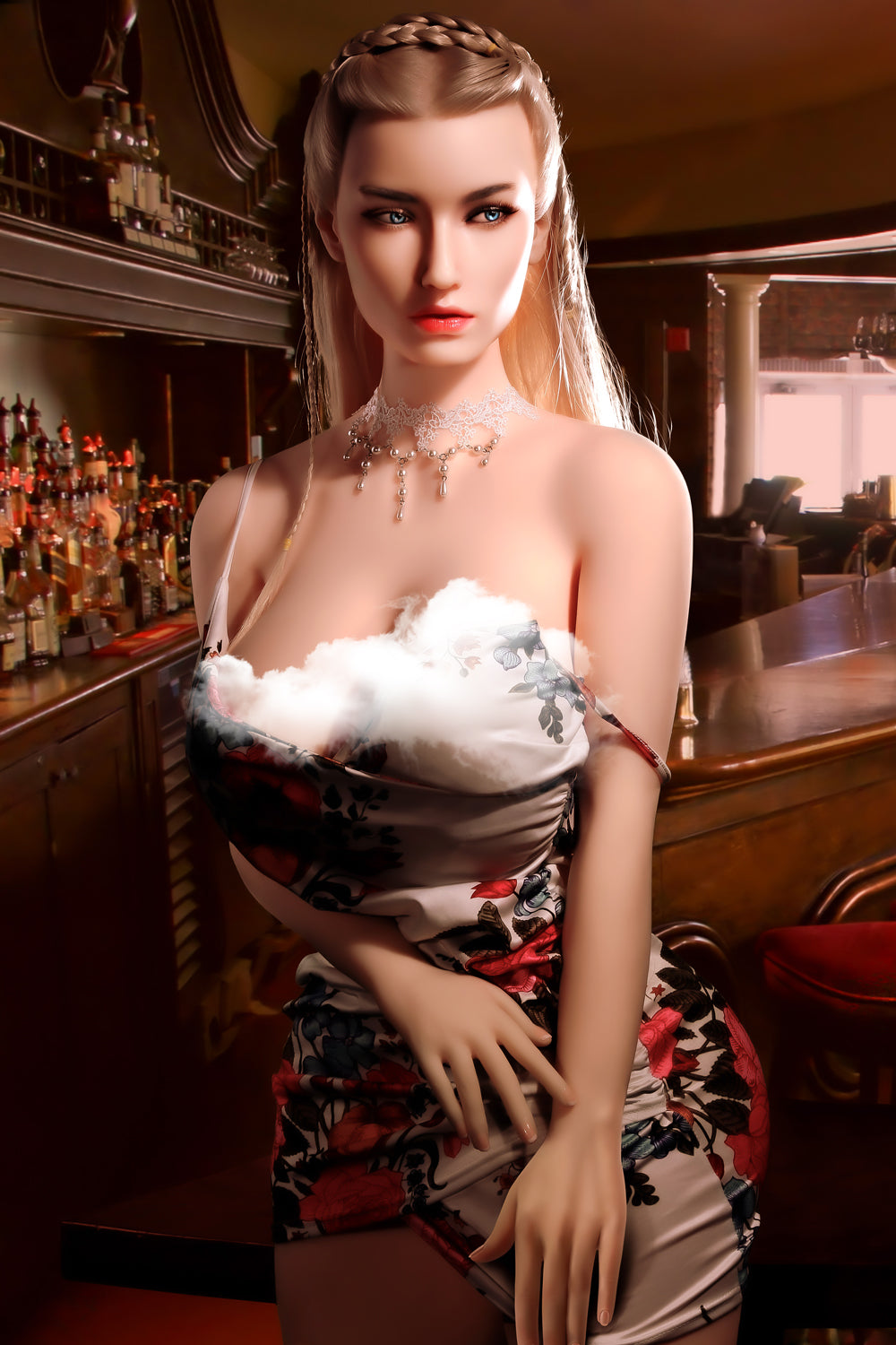 Ridmii Joanna Unique Design Silicone Head Adult Love Doll TPE Body Full Size White Skin Cheap BBW Sex Doll