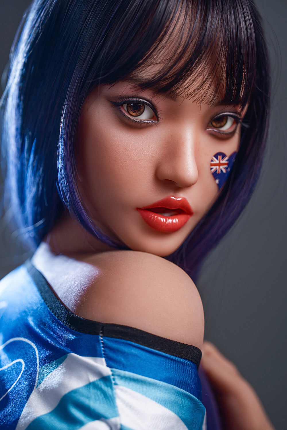 US Stock - Finley 152cm M29 Silicone ROS Head Love Doll C Cup Football Style TPE Body Movable Jaw Adult Oral Sex Doll (Free 2ND Head)