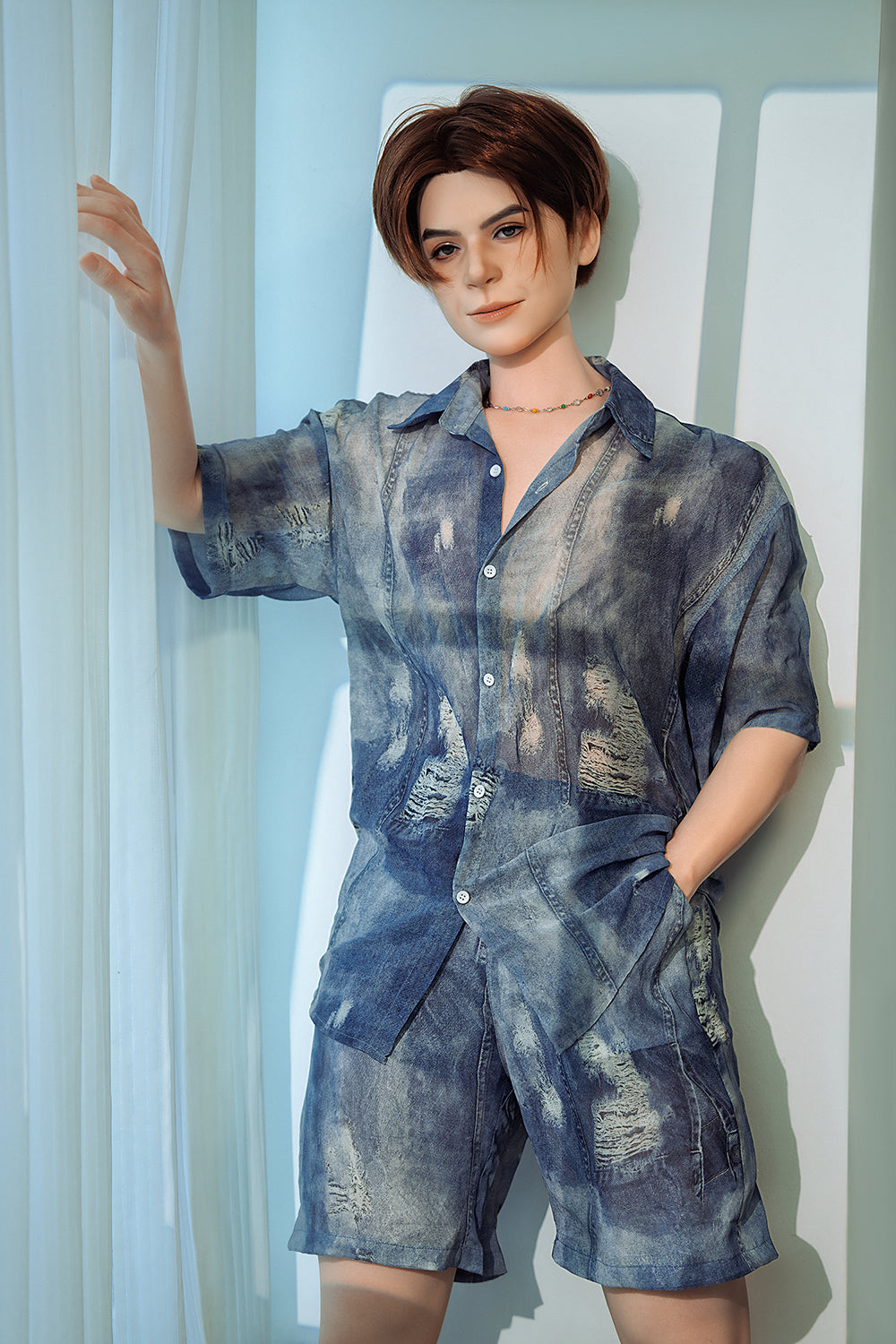 Caius 160cm L-1 Full Silicone Full Silicone Male Sex Doll 18cm Dildo  Silicone Adult Male Love Doll
