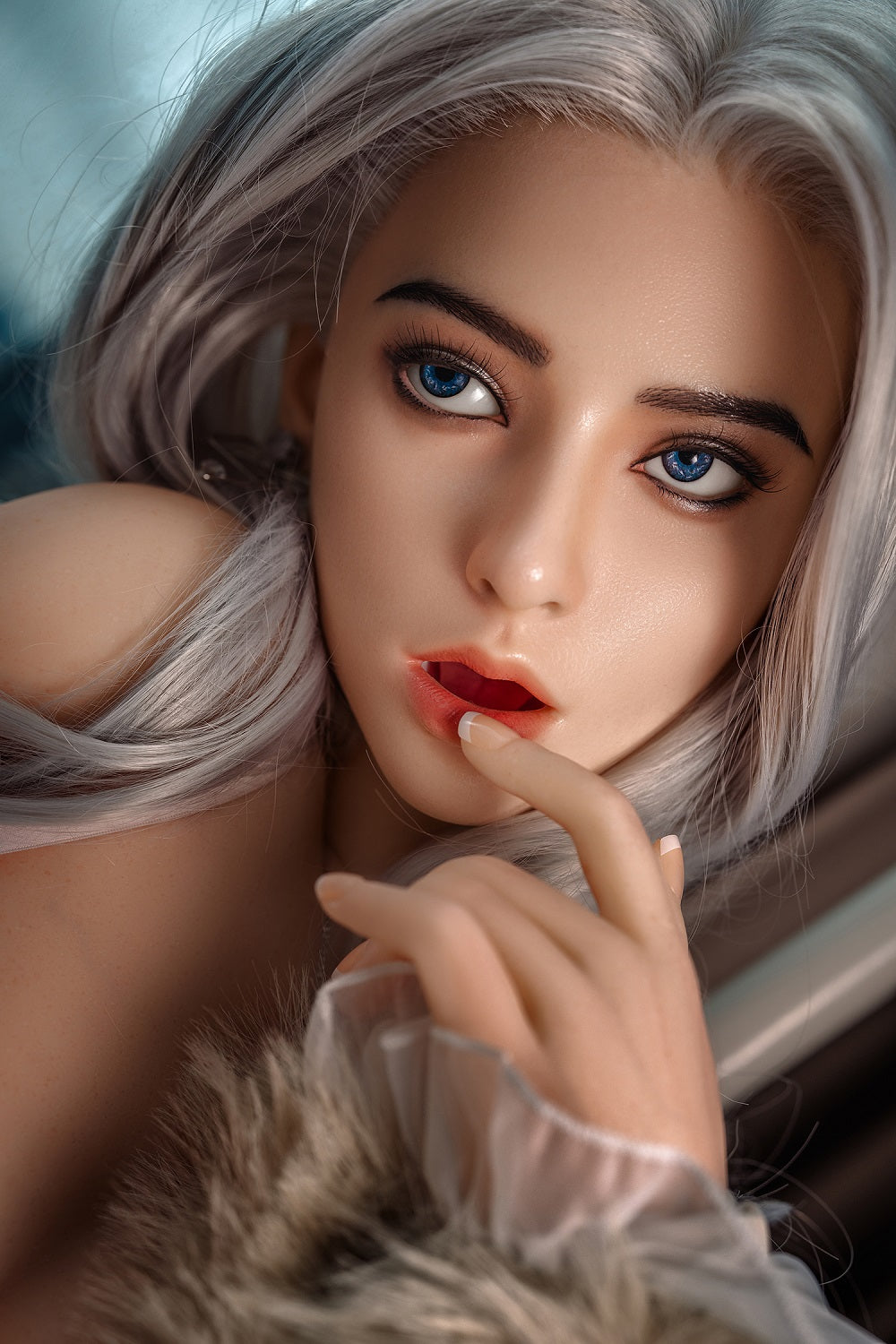 Saner 164cm M12 Silicone ROS Head Sex Doll TPE Body Realistic Movable Jaw Oral Sex Love Doll