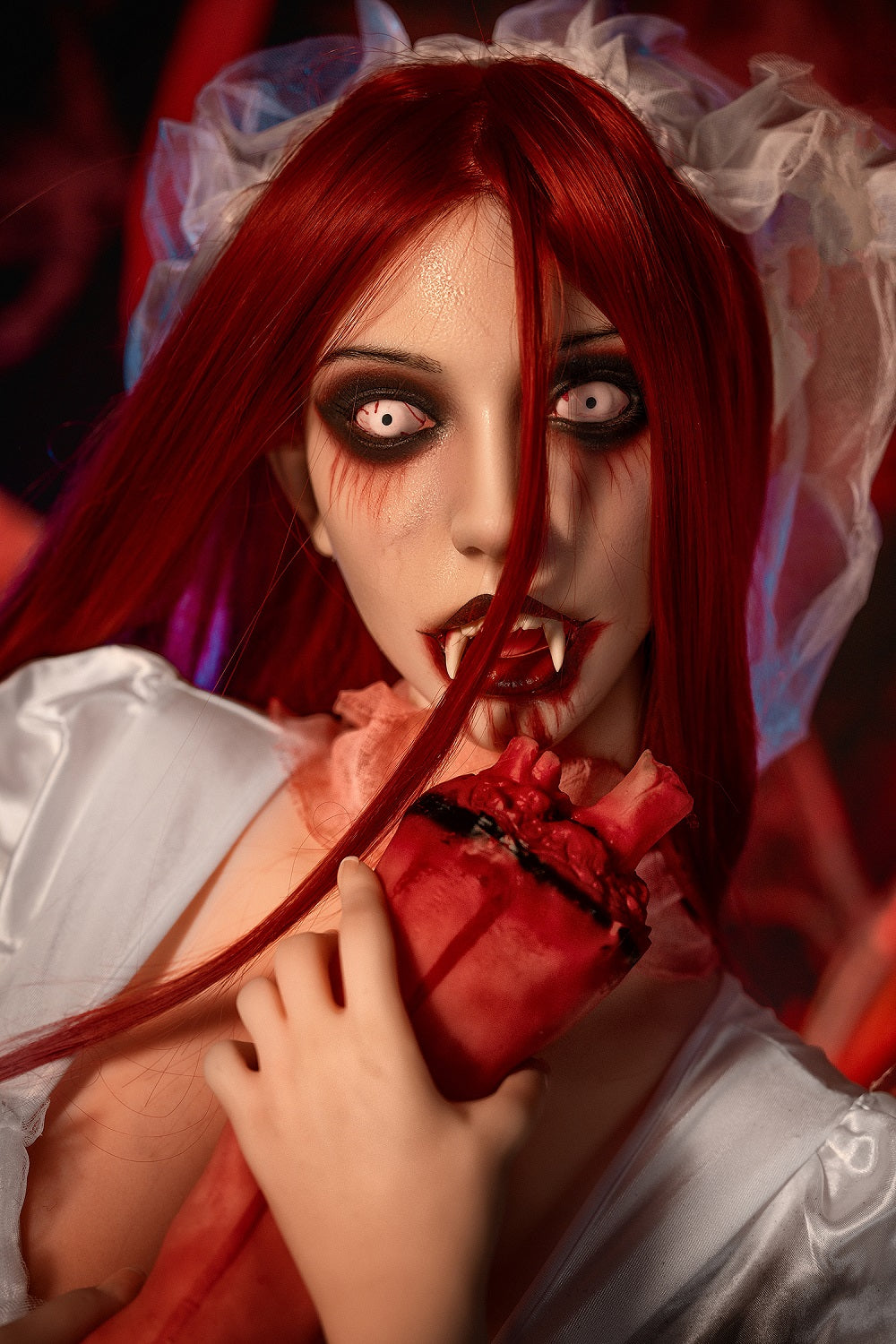 Makayla 169cm M7 Halloween Oral Sex Doll Silicone Head TPE Body Movable Jaw ROS Head Adult Love Doll