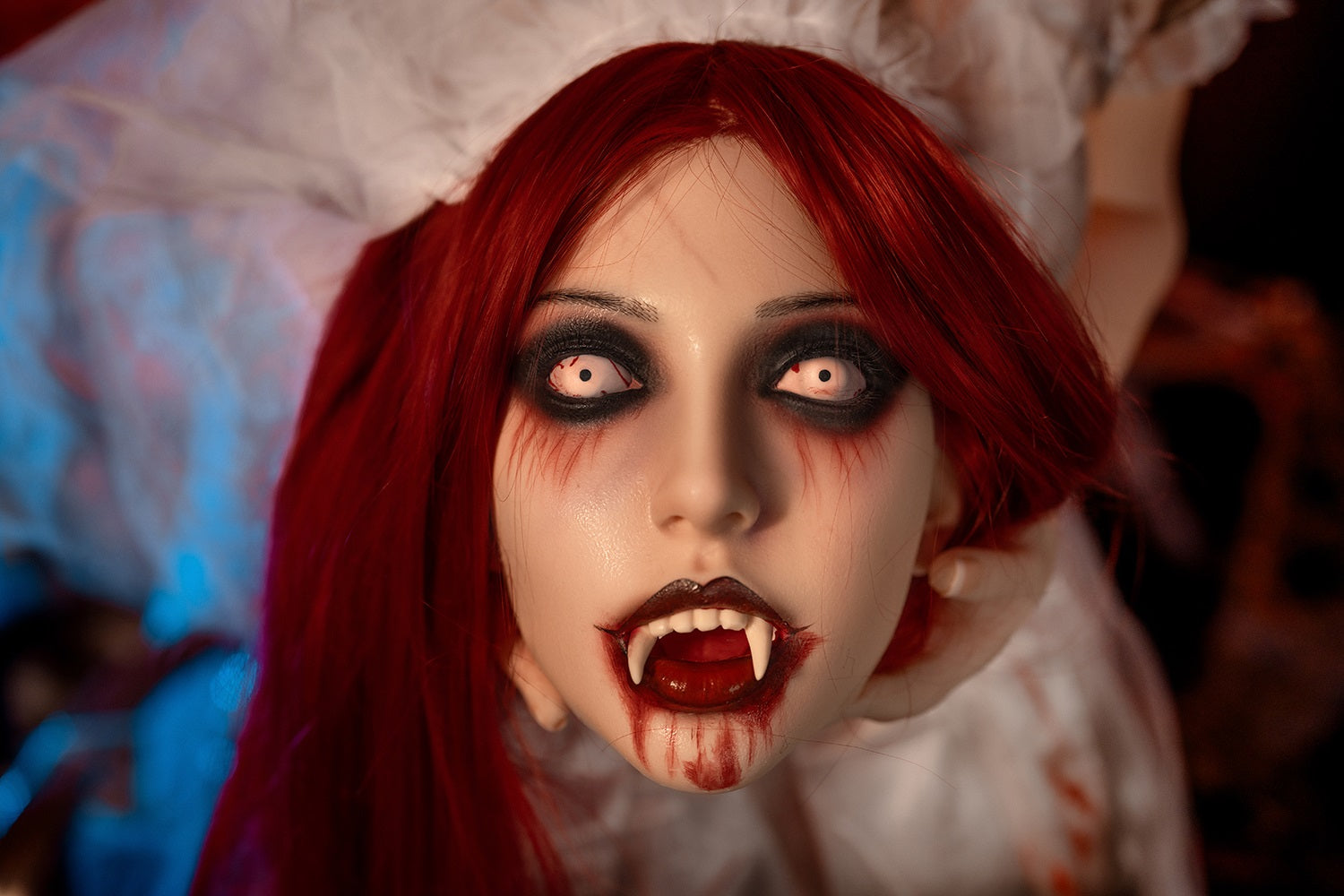 Makayla 169cm M7 Halloween Oral Sex Doll Silicone Head TPE Body Movable Jaw ROS Head Adult Love Doll