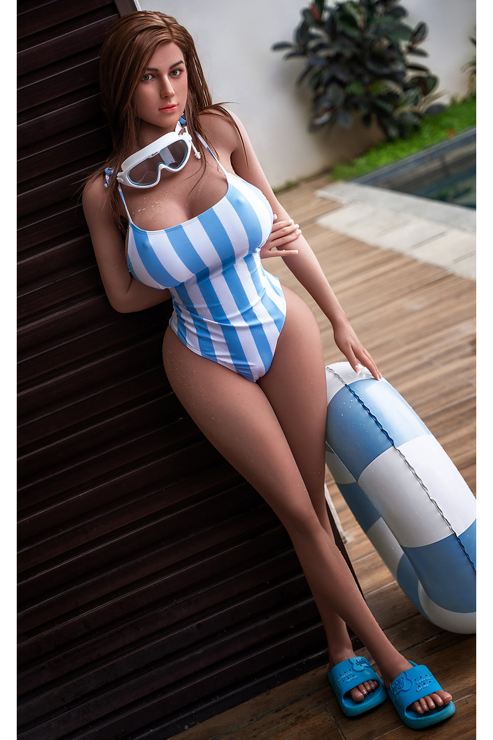 US Stock - 161cm S9 Kiera Silicone Head Sex Doll TPE Body Huge Boob Adult Love Doll