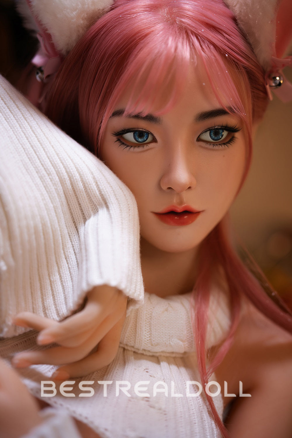 Lisa 160cm #310 Pink Hair Realistic Sex Doll Silicone Head TPE Body Big Boobs Adult Love Doll