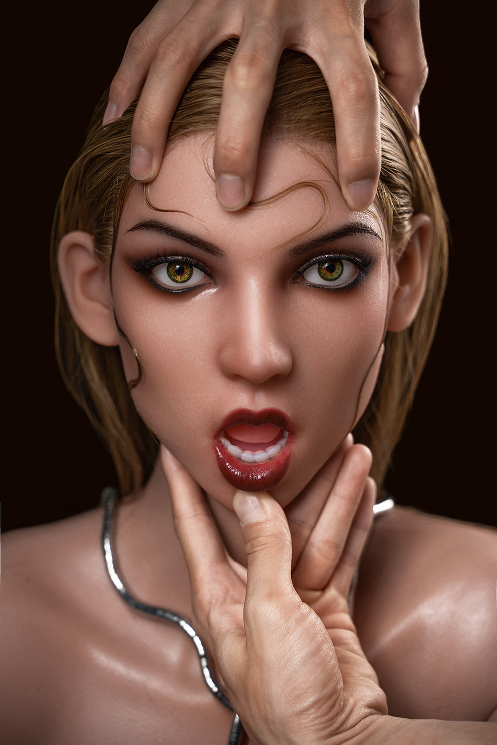 Amayah M4 Silicone Sex Doll ROS Head Love Doll Movable Jaw Head Only