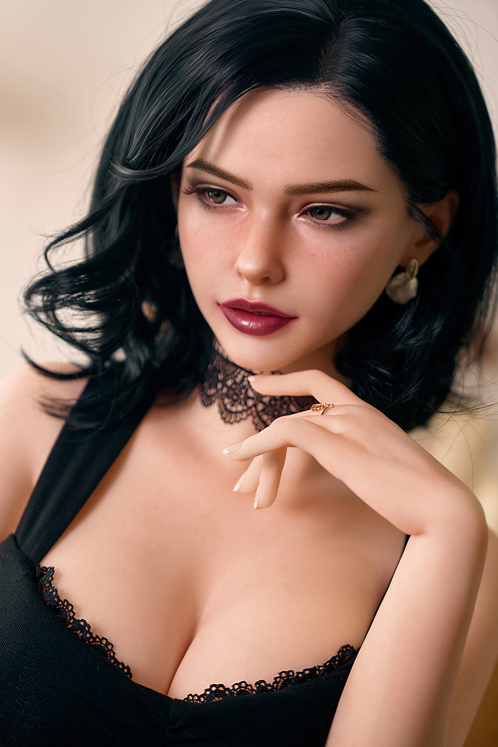 US Stock - YAMIEE Iria 152cm K72 Unique Design Soft Silicone ROS Head TPE Body Sex Doll Natural Skin TPE Adult Love Doll with Movable Jaw (Free 2ND Head)