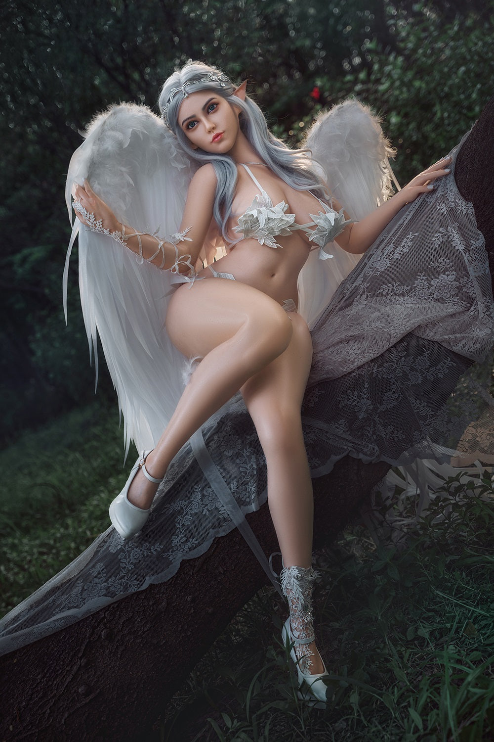 164cm Eliana S19 Full Silicone Fairy Sex Doll Realistic Elf Love Doll Medium Boobs Genie Sex Doll
