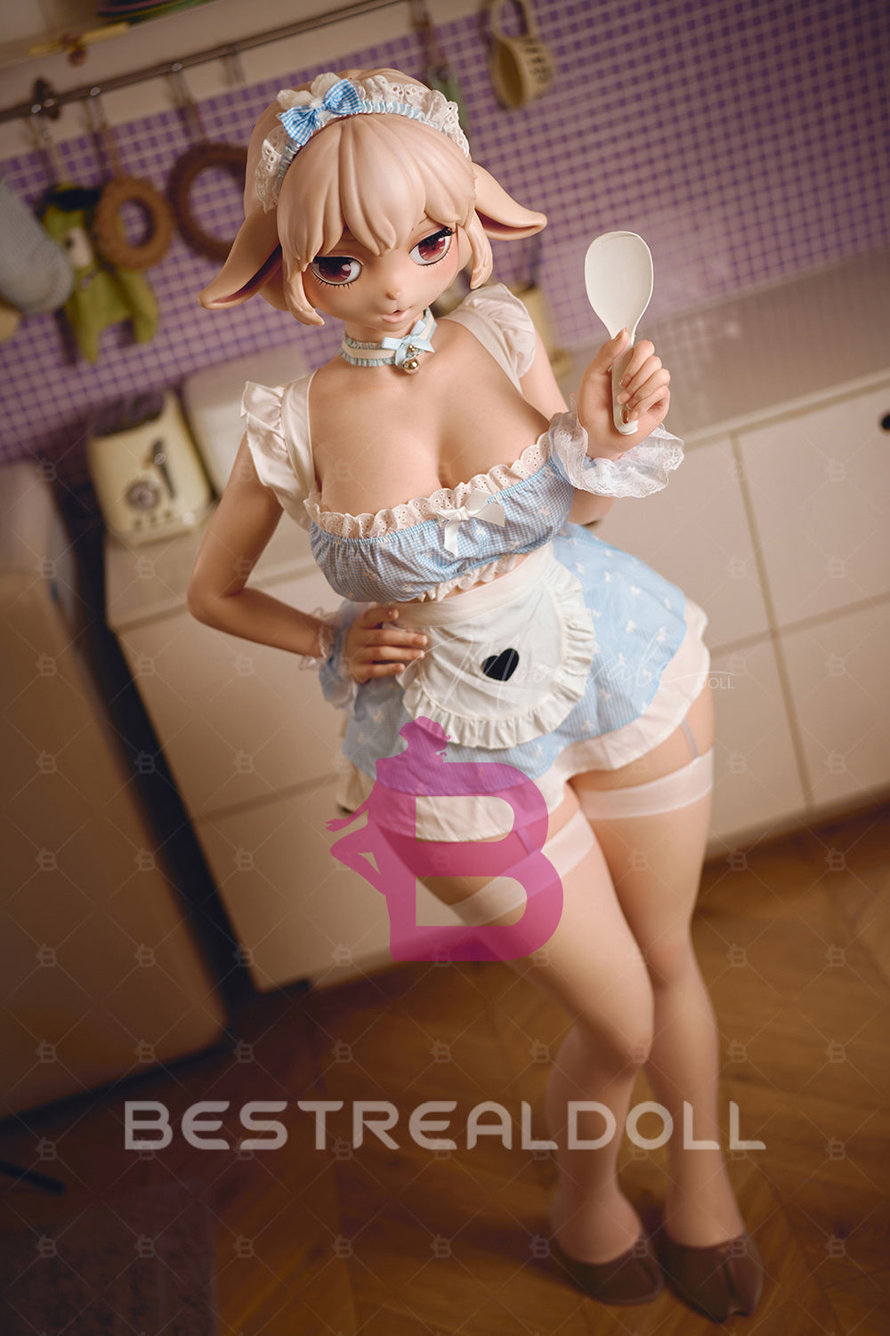 Moonvale Xavy 160cm Fluffy Lamb Full Silicone Anime Sex Doll Natural Skin Cute Lamb Fantasy Silicone Adult ROS Love Doll