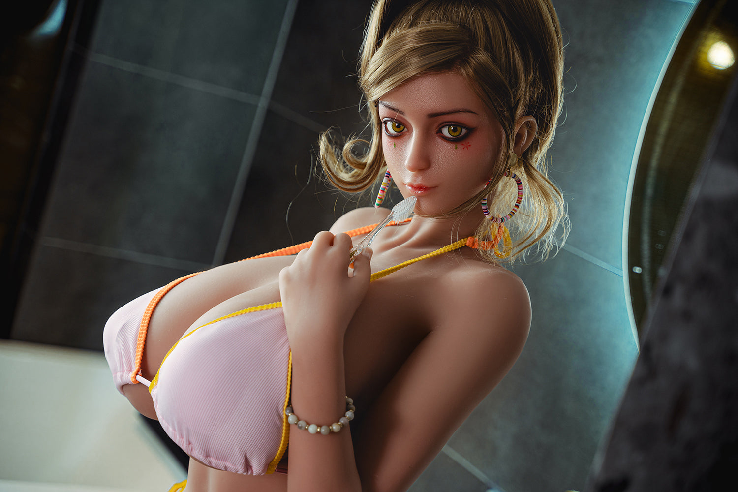 157cm Luniel S21 Silicone Head TPE Body Realistic Sex Doll Huge Boobs Adult Love Doll