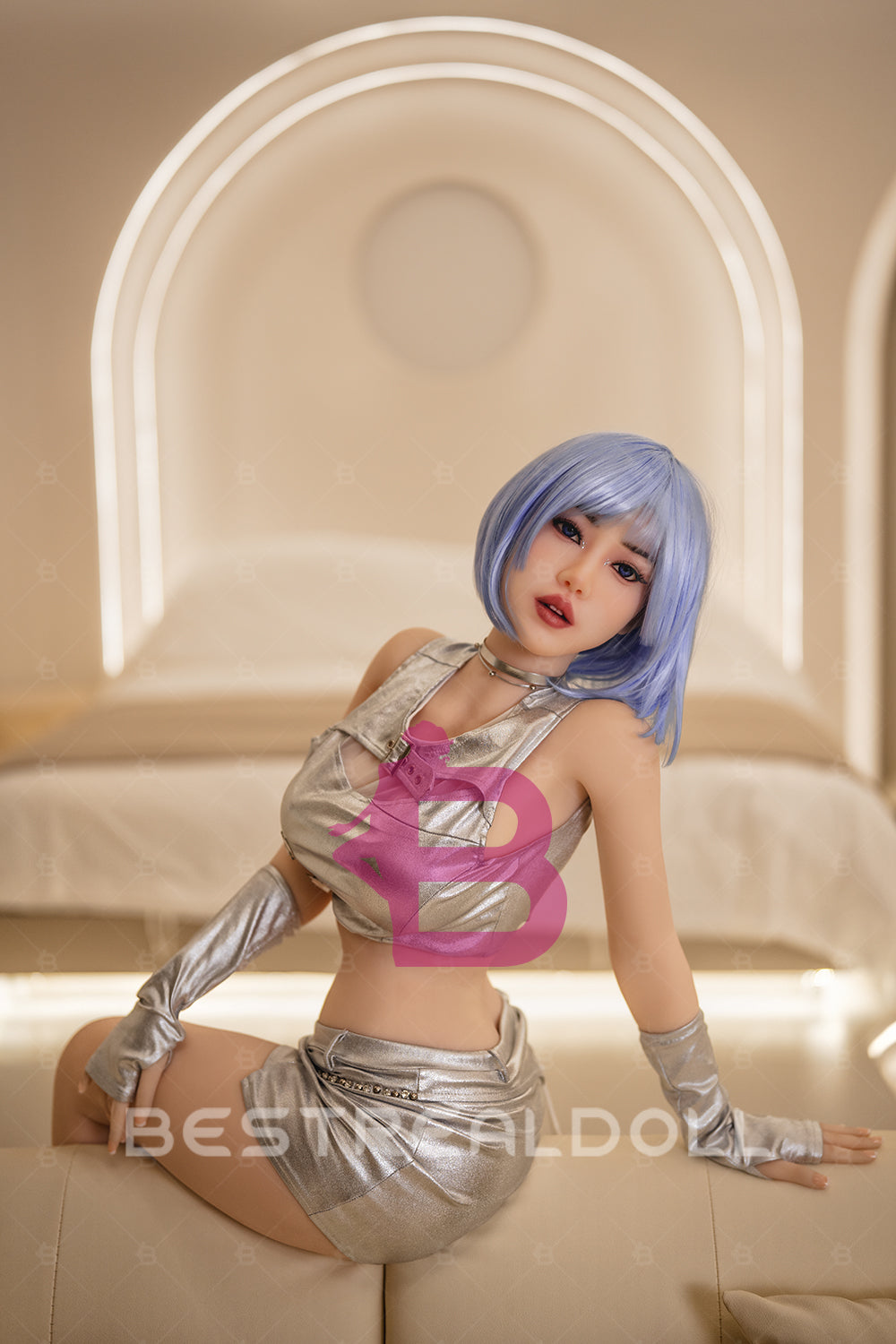 US Stock - YAMIEE Nola 164cm K38 TPE Sex Doll Natural Skin Blue Hair TPE Adult Love Doll