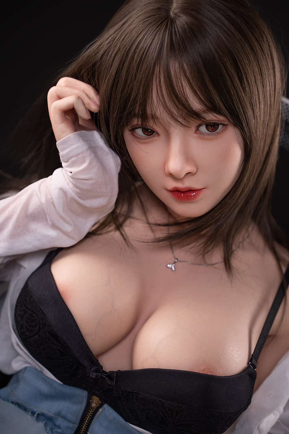 159cm Alora #430 Full Silicone Sex Doll Realistic Adult Love Doll Office Lady