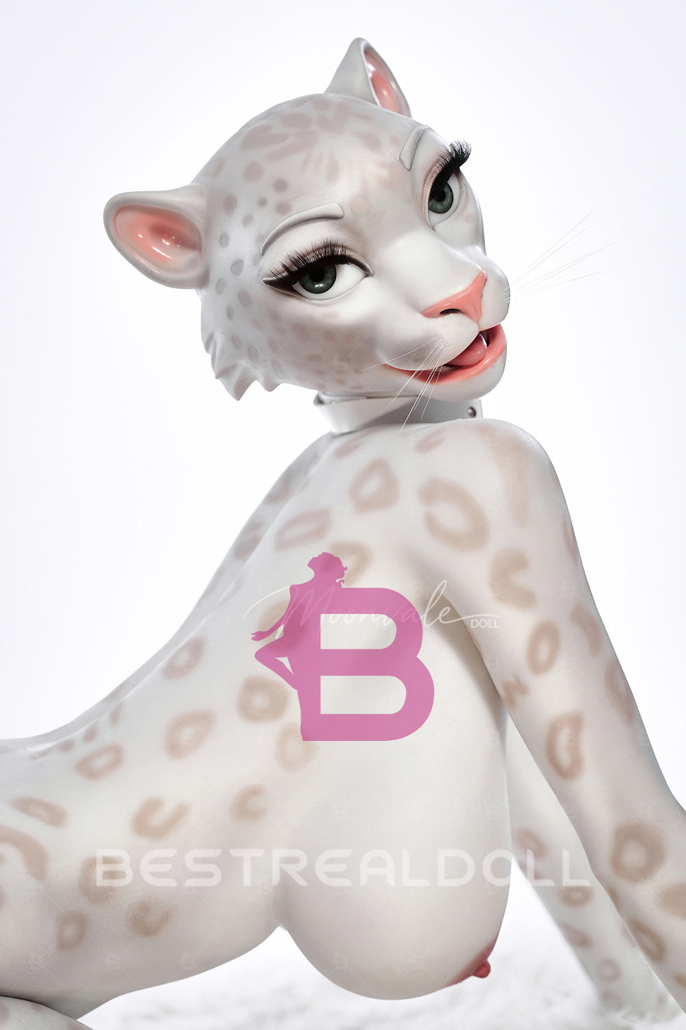 Moonvale 165cm Velara Big Breasts Fantasy Anime Sex Doll Office Lady Style Furry White Skin Leopard Full Silicone ROS Head BBW Adult Love Doll