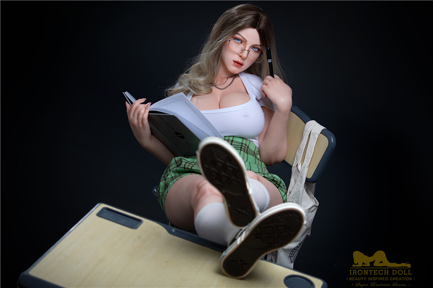 Irontechdoll Tess Plus 165cm S29 Full Silicone Sex Doll Big Breasts Natural Skin Silicone Adult Love Doll