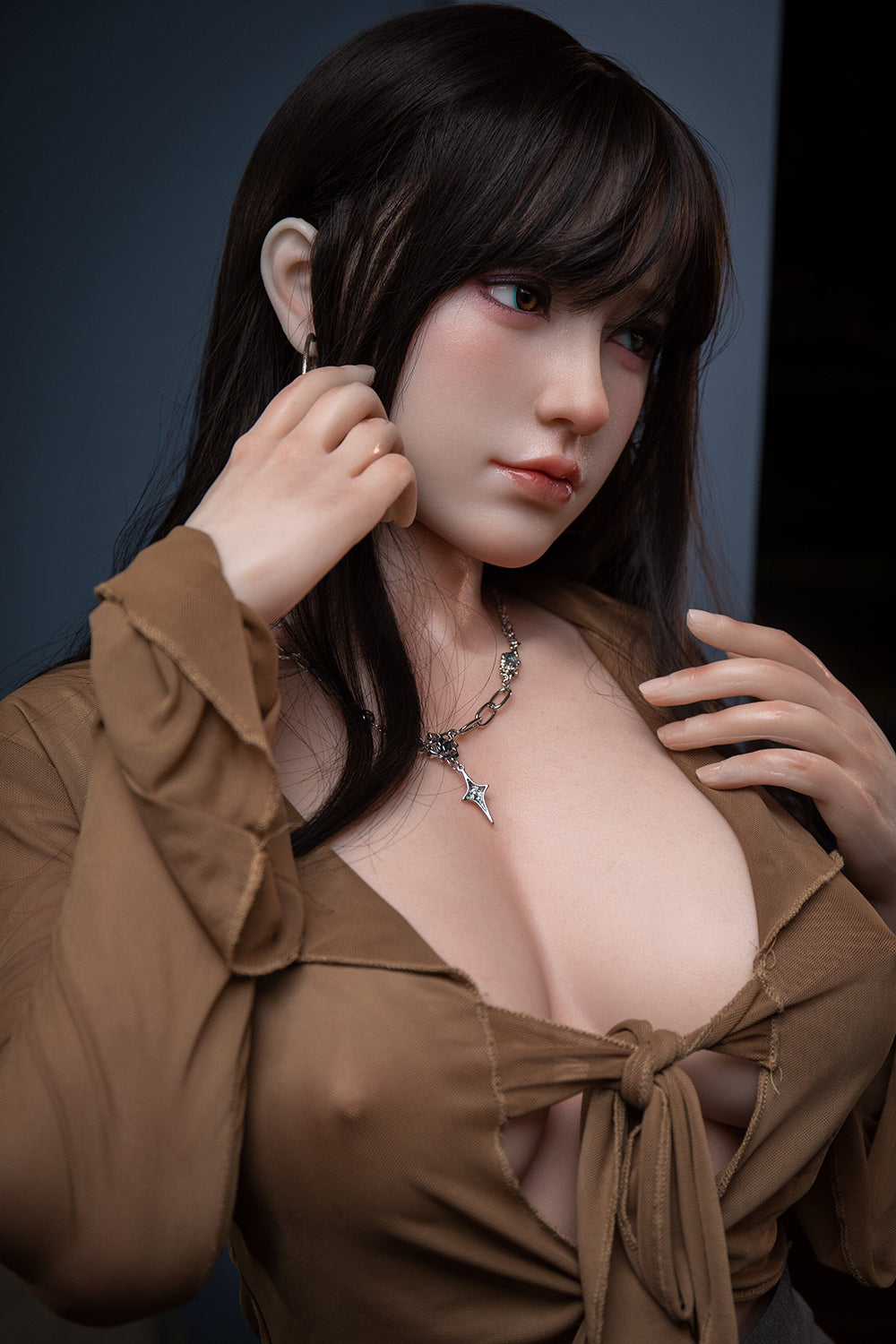 US Stock - Latoya 160cm Realistic Silicone Head Sex Doll Big Boobs TPE Body Adult Love Doll