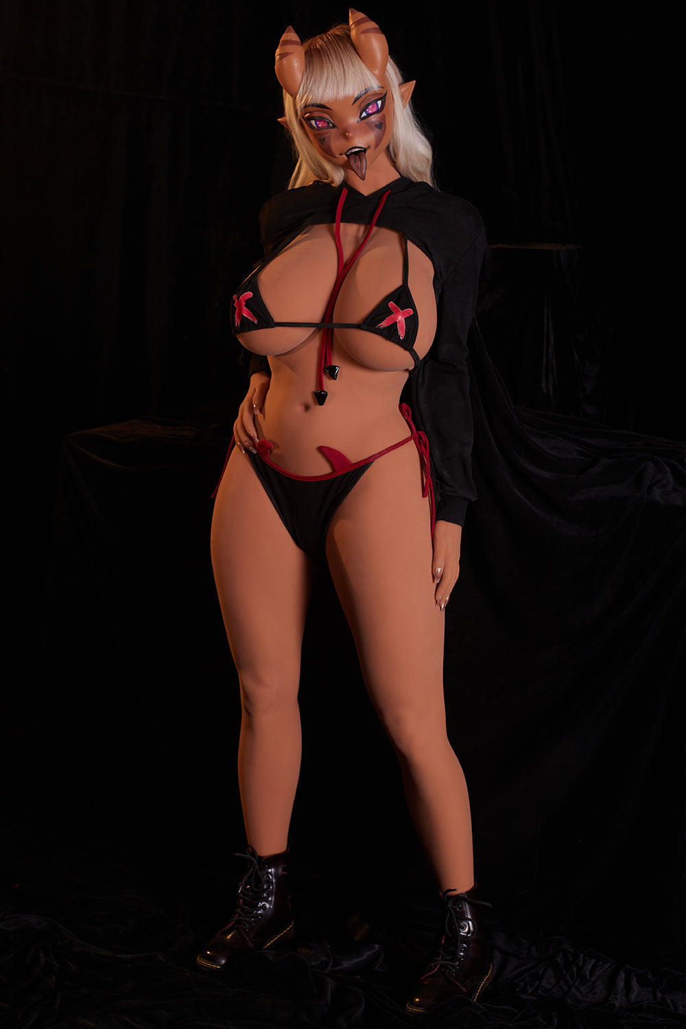 US Stock - Climax Meru 160cm Silicone Head TPE Body Sex Doll Big Boobs TPE Adult Love Doll
