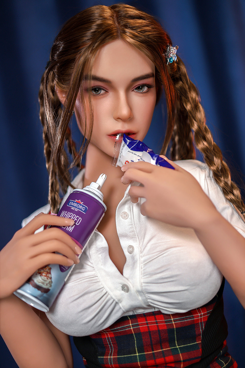 US Stock - YAMIEE Kiara 164cm #934E Silicone ROS Head Sex Doll TPE Body Oral Sex Adult Love Doll
