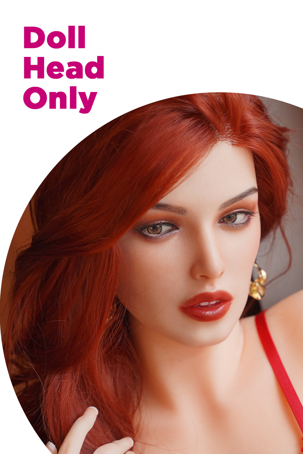 RIDMII Gracy Unique Design Silicone Head with Red Hair (Only Head)
