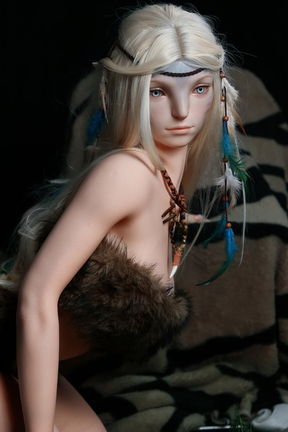 Eos 170cm M52 Solf Silicone ROS Head Sex Doll Full Silicone Fantasy Blonde Anime Adult Love Doll