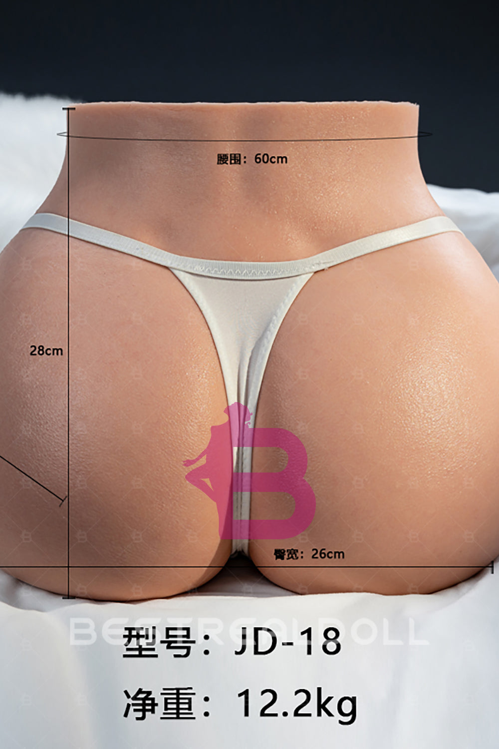 US Stock - Full Silicone Ass Sex Doll Natural Skin Sex Doll Torso Silicone Sexy Butt Torso Love Doll