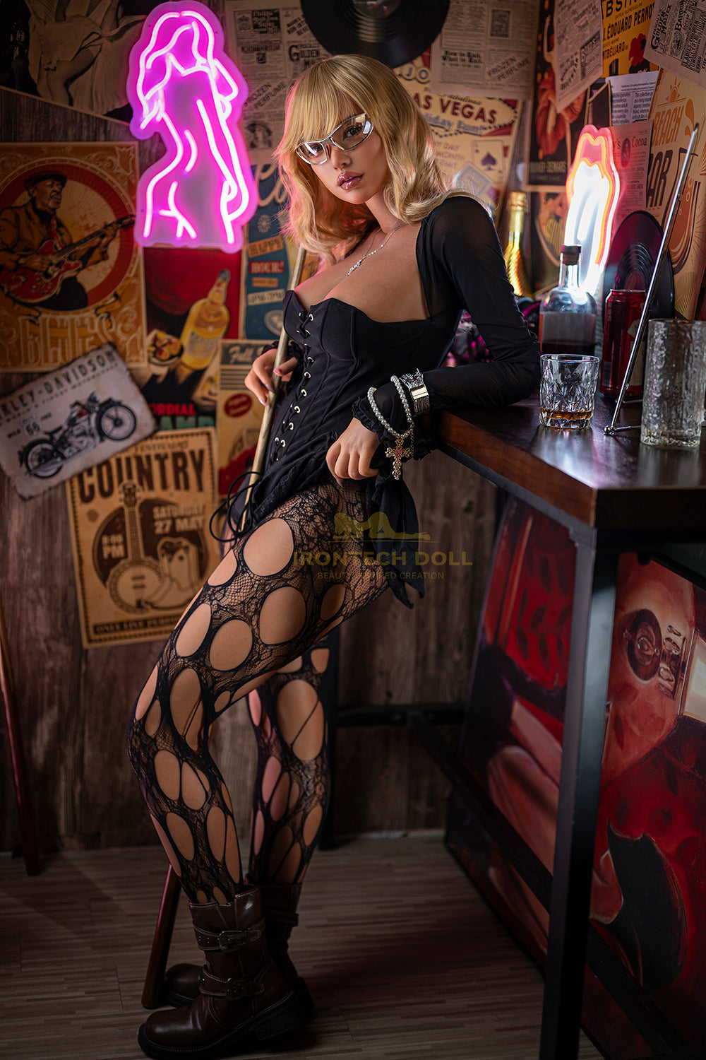 US Stock - Irontechdoll Lyric Plus 164cm S40 Full Silicone ROS Max Sex Doll Dark Tanned Silicone Adult Oral Sex Love Doll
