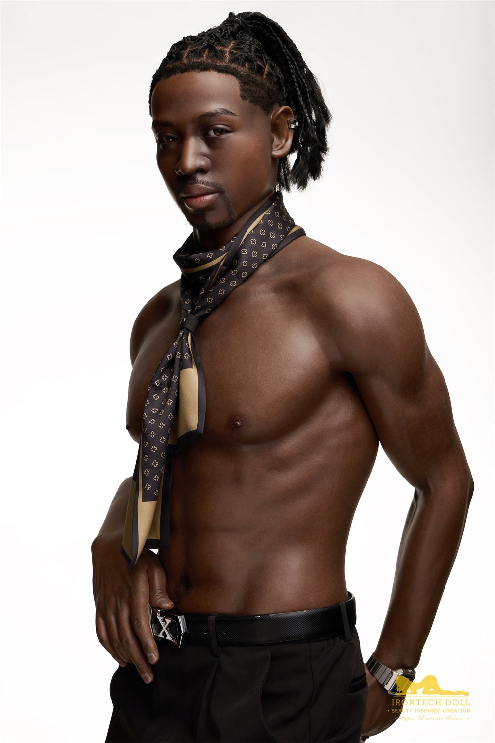 Irontechdoll 176cm M8 James Male Sex Doll Full Silicone Black Male Doll Gay Love Doll