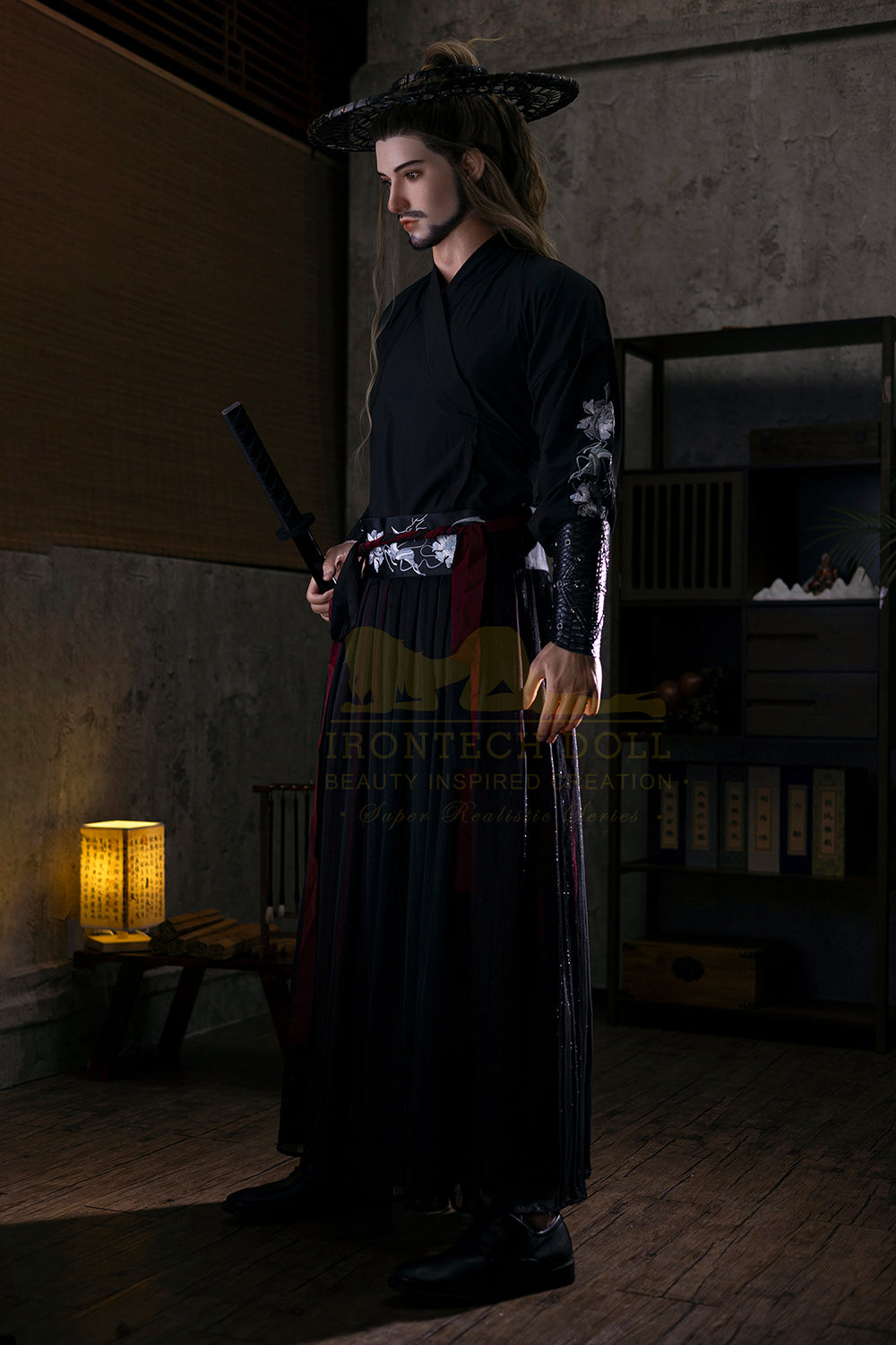 Irontechdoll John Plus 176m cM10 Full Silicone Male Adult Love Doll Handsome Period Costume Male Sex Doll