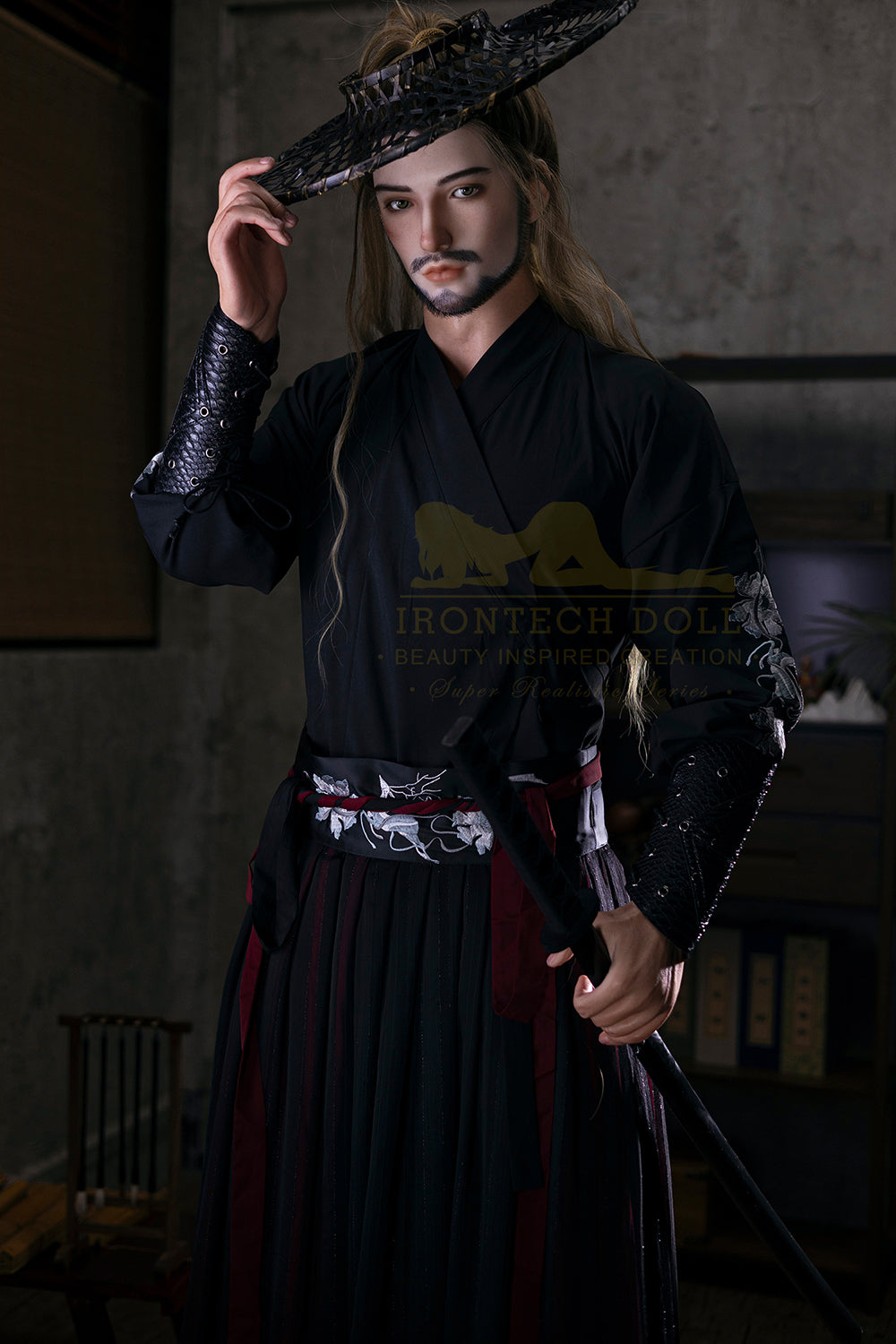 Irontechdoll John Plus 176m cM10 Full Silicone Male Adult Love Doll Handsome Period Costume Male Sex Doll