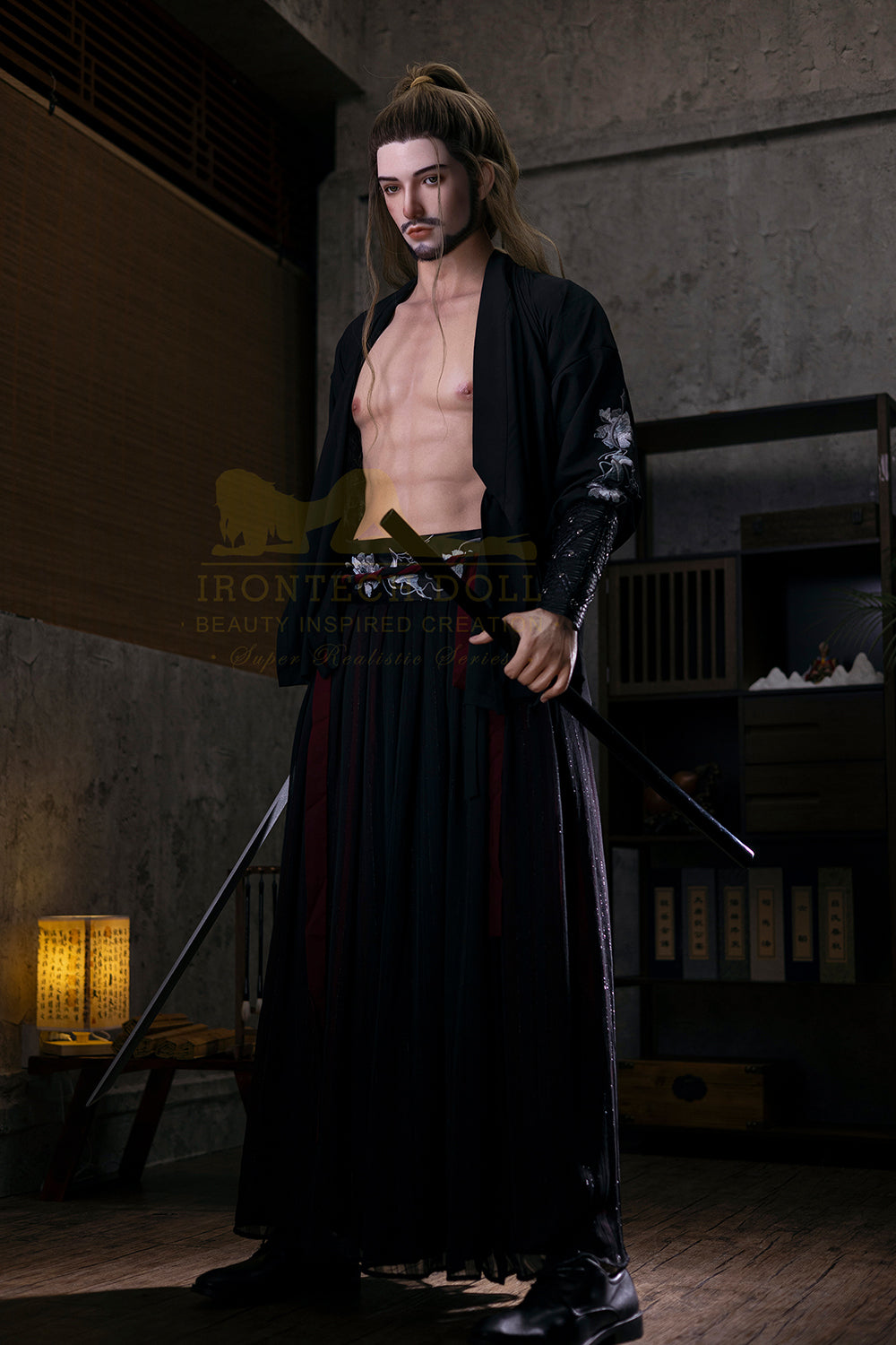 Irontechdoll John Plus 176m cM10 Full Silicone Male Adult Love Doll Handsome Period Costume Male Sex Doll
