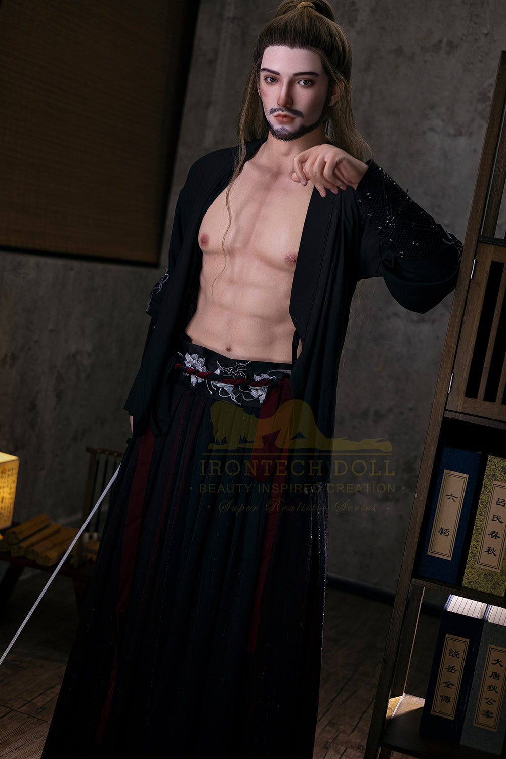 Irontechdoll John Plus 176m cM10 Full Silicone Male Adult Love Doll Handsome Period Costume Male Sex Doll