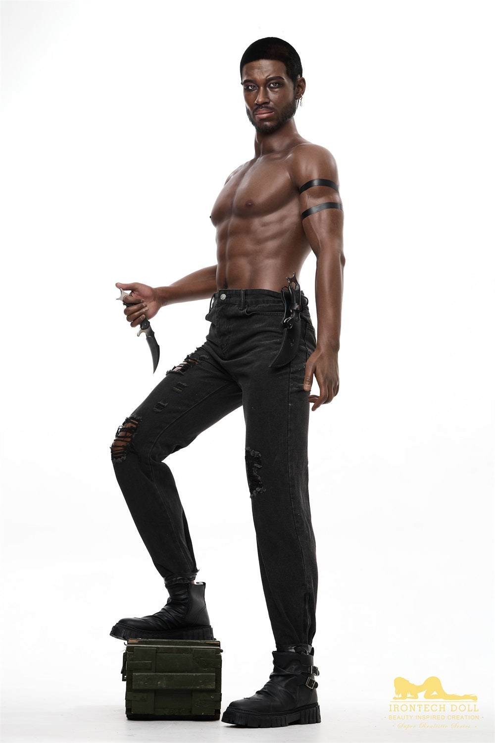 Irontechdoll 176cm M7 Bill Male Sex Doll Full Silicone Black Male Doll Gay Love Doll