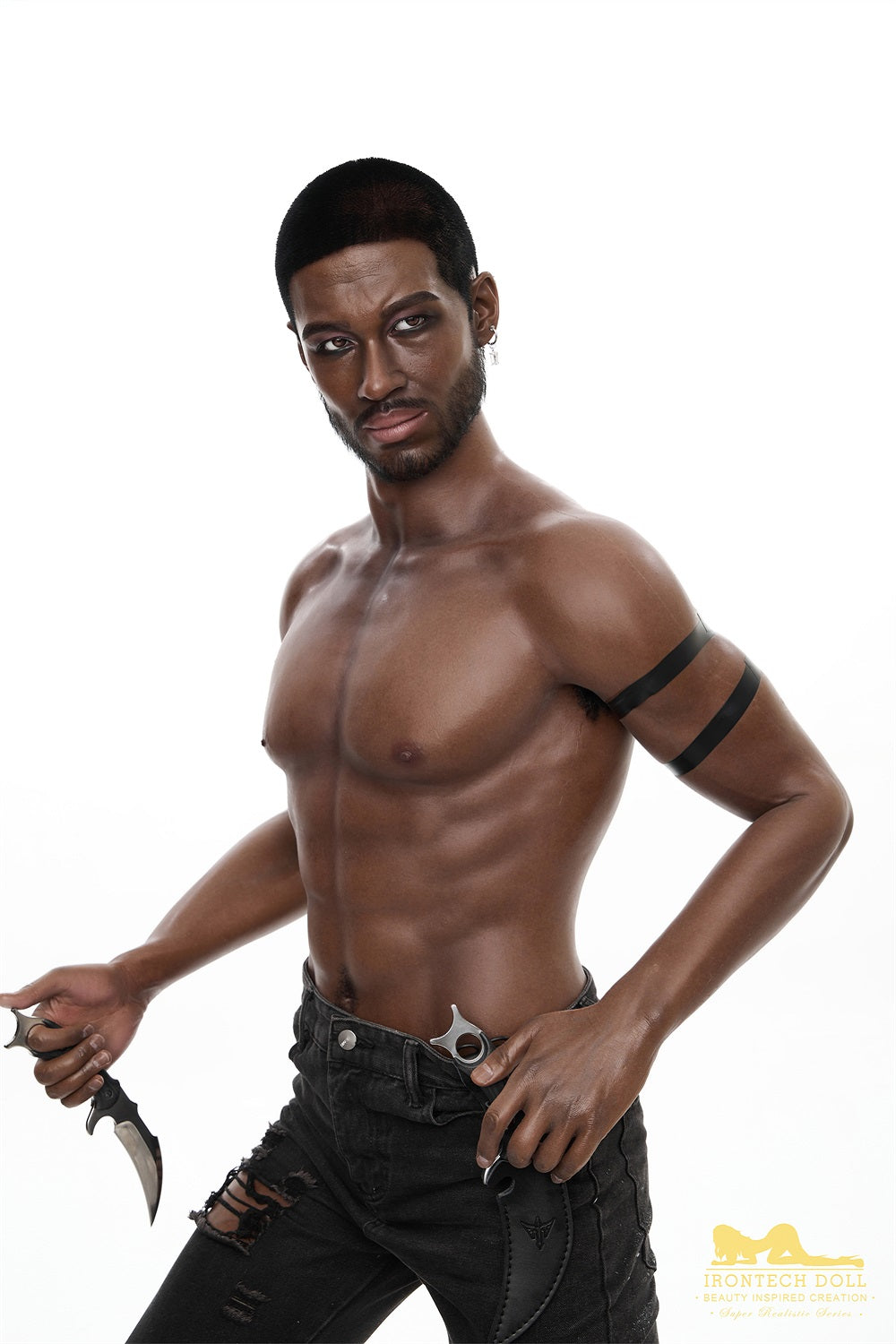 Irontechdoll 176cm M7 Bill Male Sex Doll Full Silicone Black Male Doll Gay Love Doll