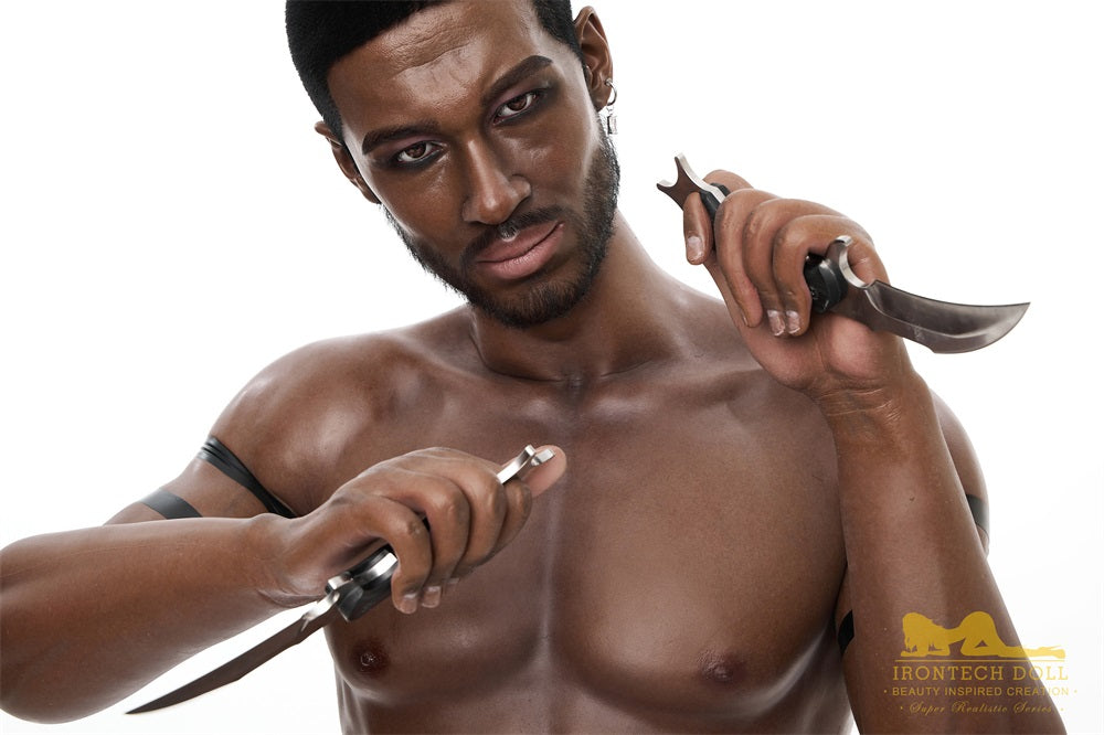 Irontechdoll 176cm M7 Bill Male Sex Doll Full Silicone Black Male Doll Gay Love Doll