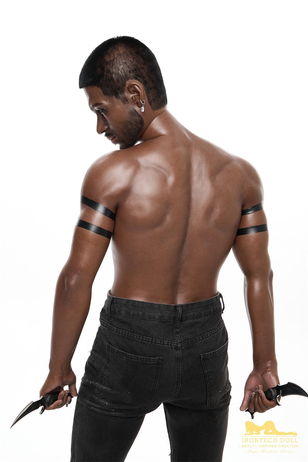 Irontechdoll 176cm M7 Bill Male Sex Doll Full Silicone Black Male Doll Gay Love Doll
