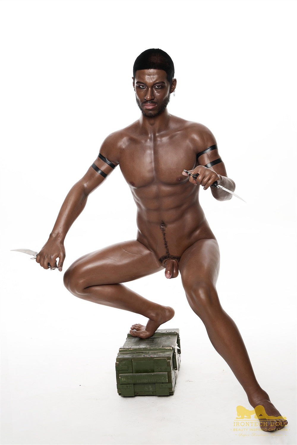 Irontechdoll 176cm M7 Bill Male Sex Doll Full Silicone Black Male Doll Gay Love Doll