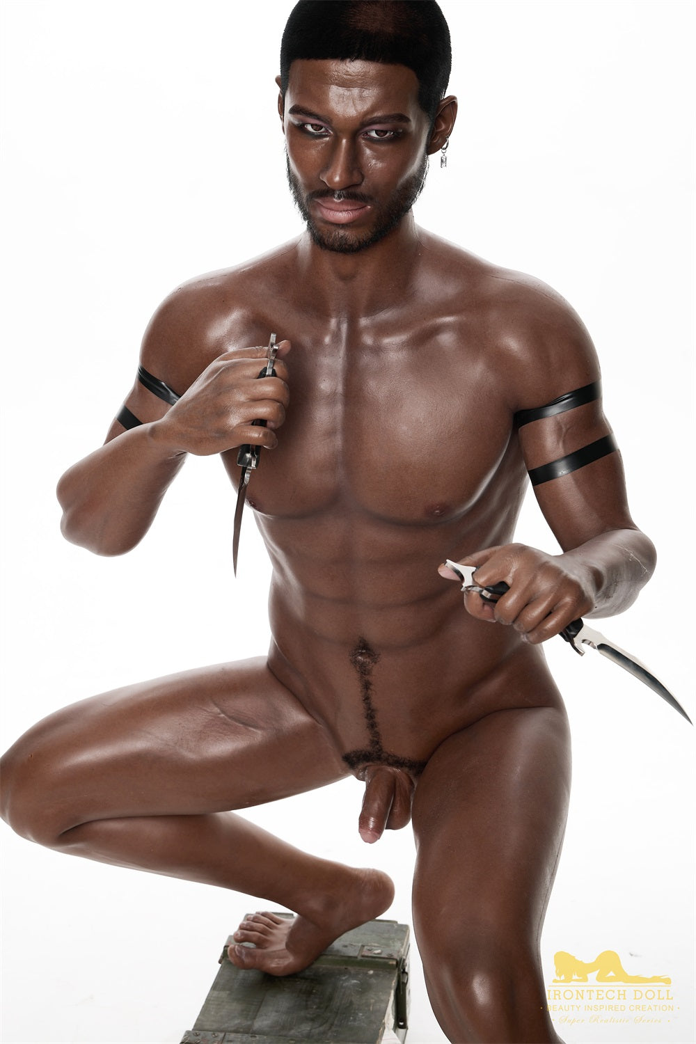 Irontechdoll 176cm M7 Bill Male Sex Doll Full Silicone Black Male Doll Gay Love Doll