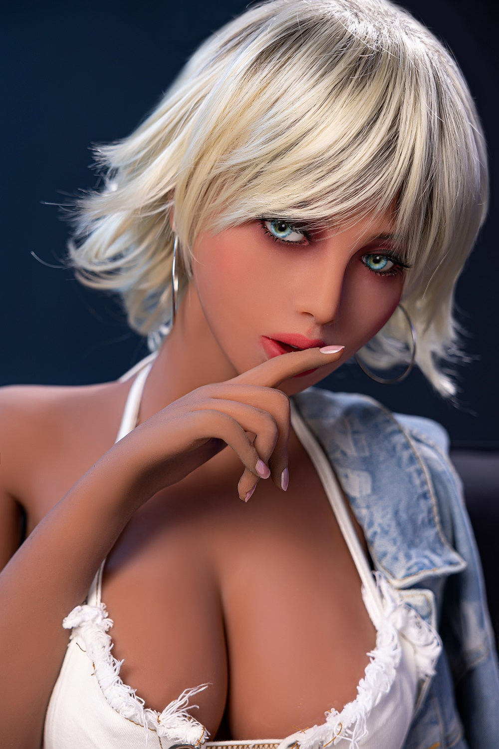 US Stock Britney 163cm TPE Sex Doll Sexy Short Hair Tan Skin Realistic Adult Love Doll