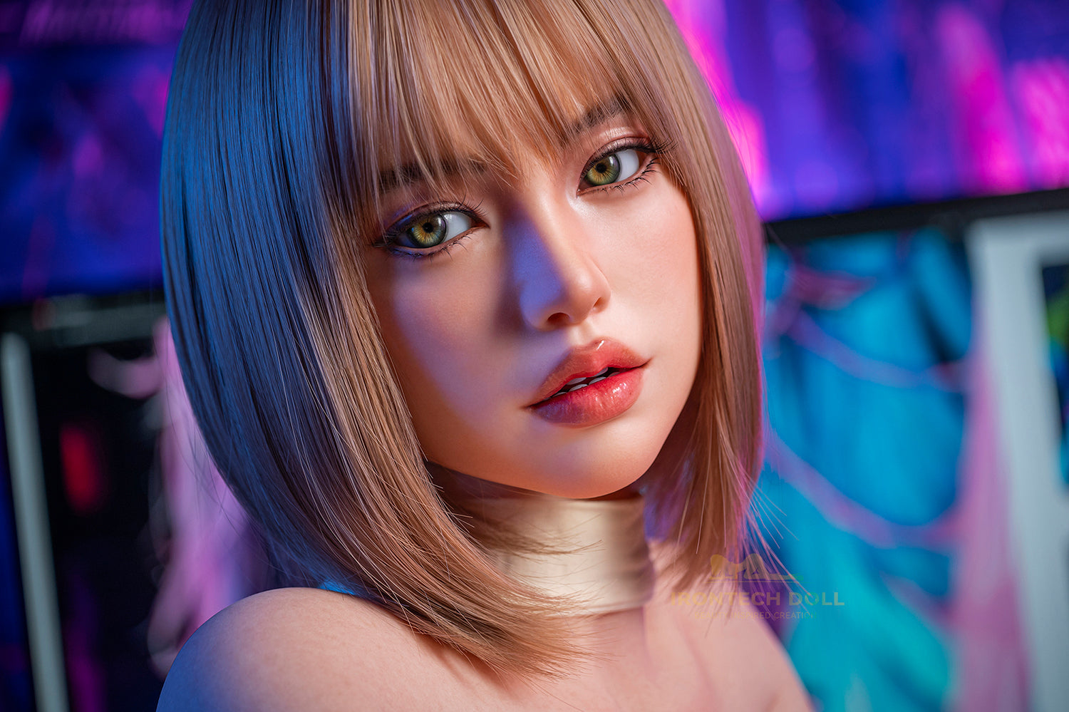 US Stock - Irontechdoll Lyric Plus 164cm S40 Short Hair Full Silicone ROS Max Sex Doll Natural Skin Silicone Adult Oral Sex Love Doll