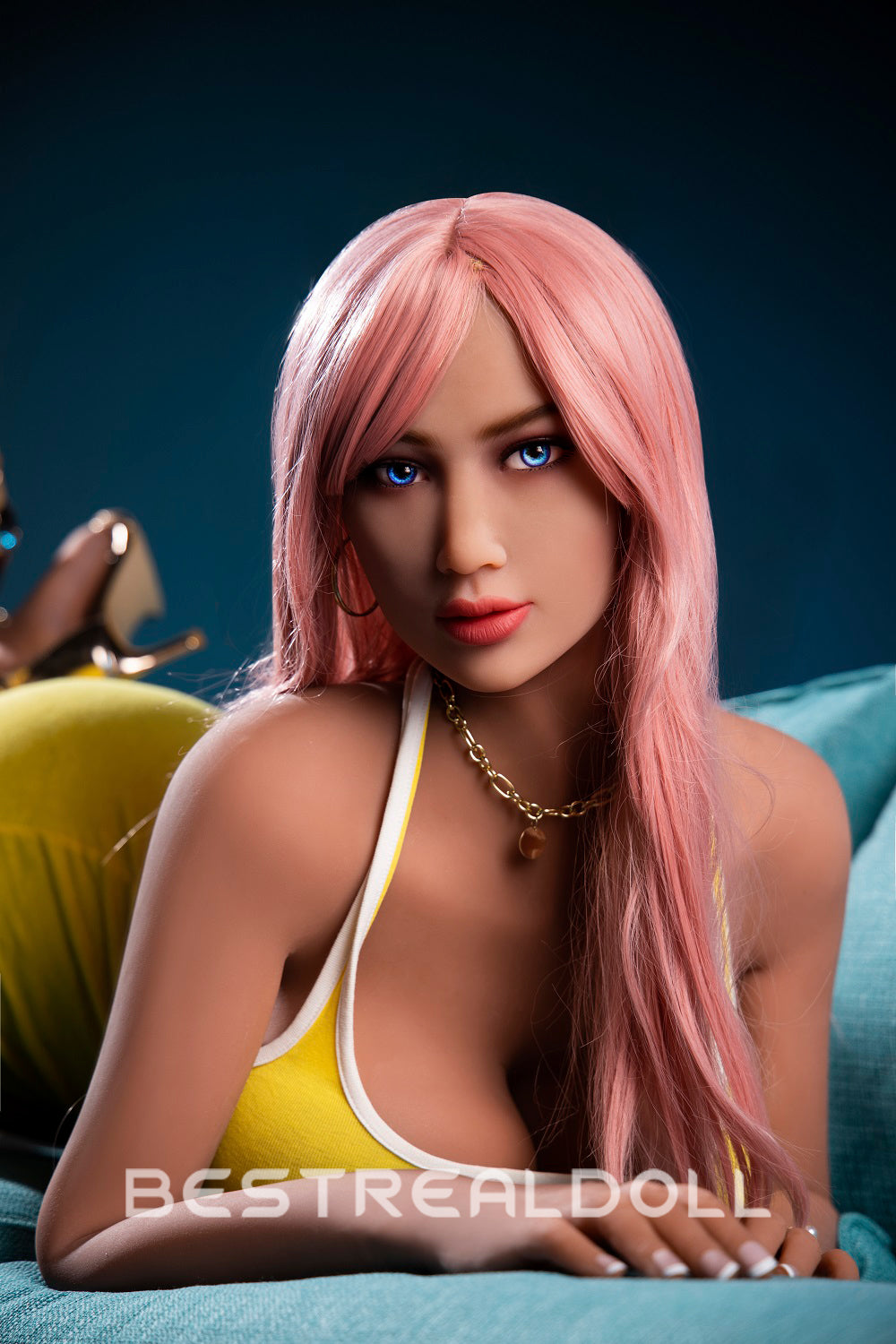 US Stock - Ghetto 167cm #267 Realistic Jelly Breasts BBW Sex Doll Pink Hair TPE Adult Love Doll