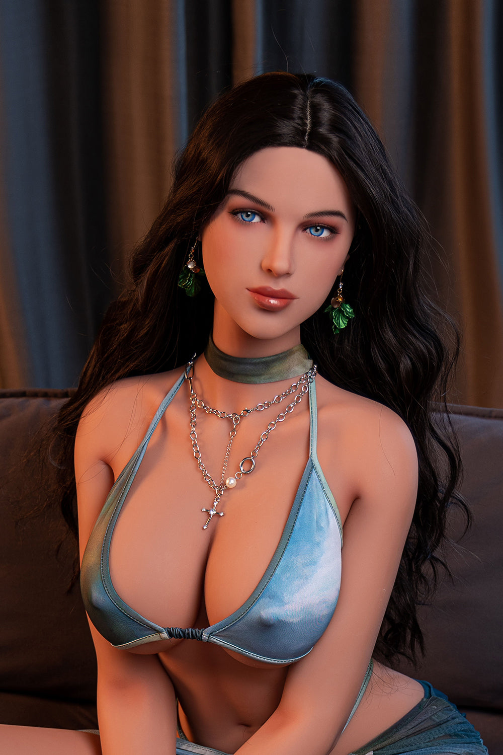 EU Stock - Vionne 158cm AL162 Big Breasts TPE Sex Doll Tanned Skin Adult TPE Sex Doll