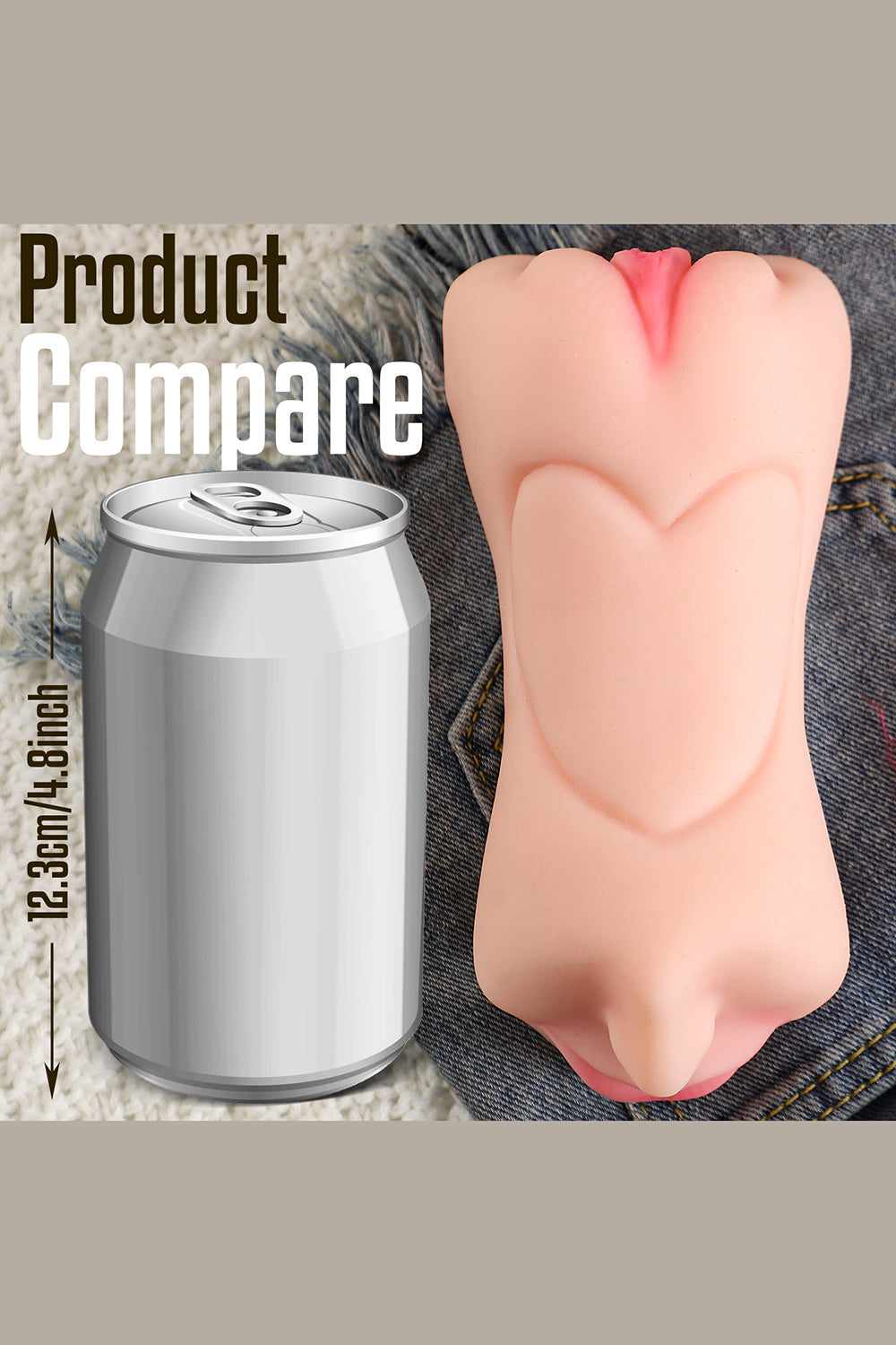 US Stock - 3 In 1 Fleshlight Mastubator #315 Natural Skin Sex Torso Doll TPE Oral/Vagina/Anal Sex Doll Torso