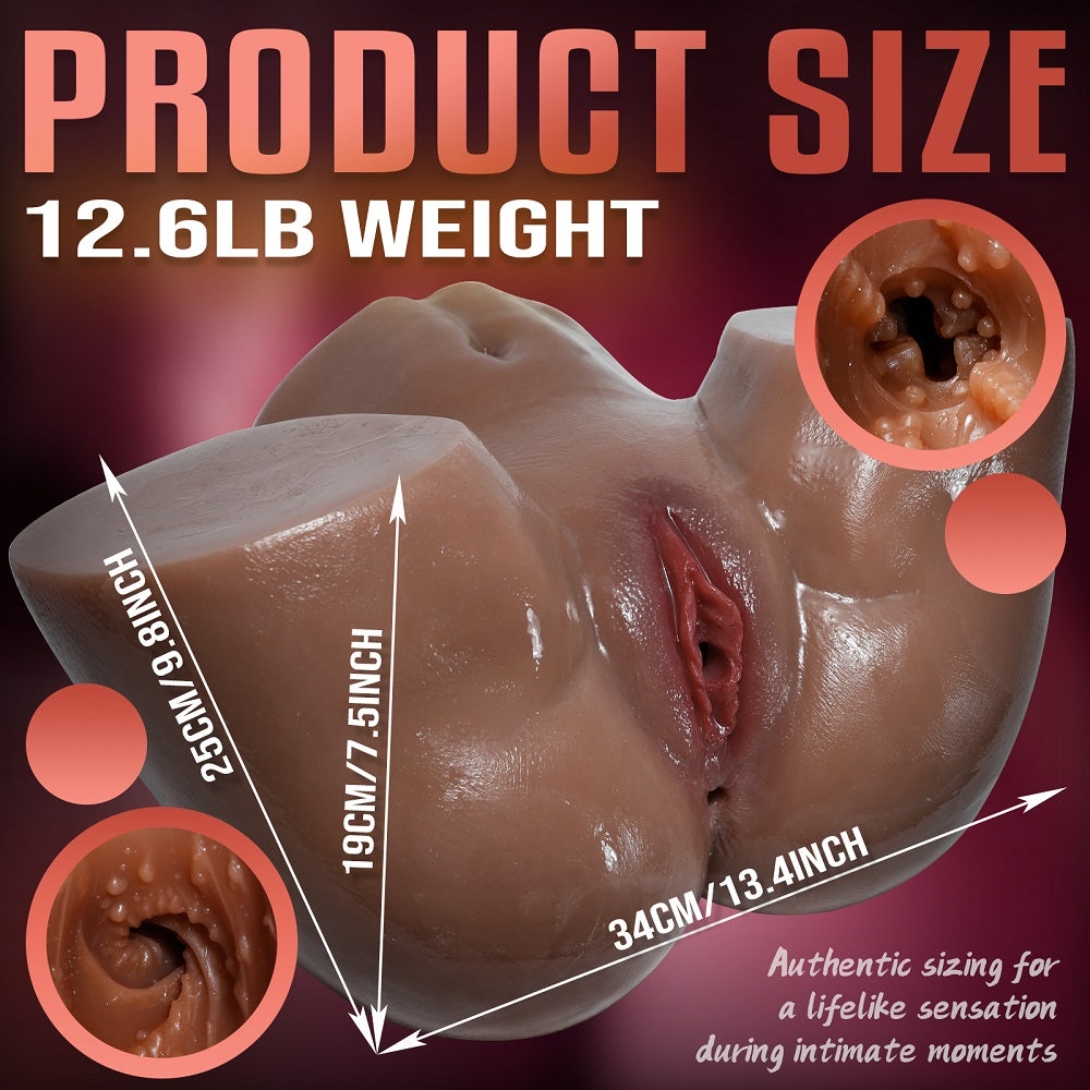 US Stock - Big Butt TPE Ass Sex Doll #250 Comfy Black Ass TPE Black Sex Doll Torso