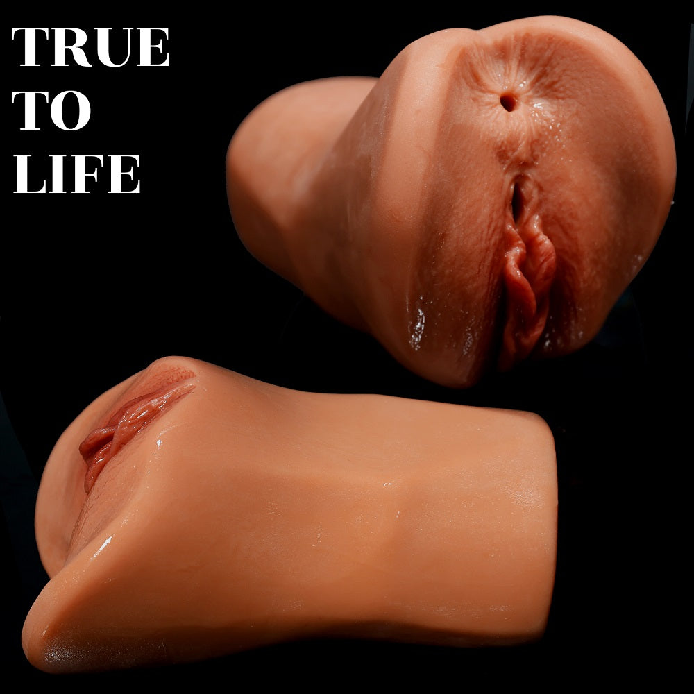 US Stock - 2 In 1 Fleshlight Mastubator MQ058 Tanned Skin Sex Torso Doll TPE Vagina Torso