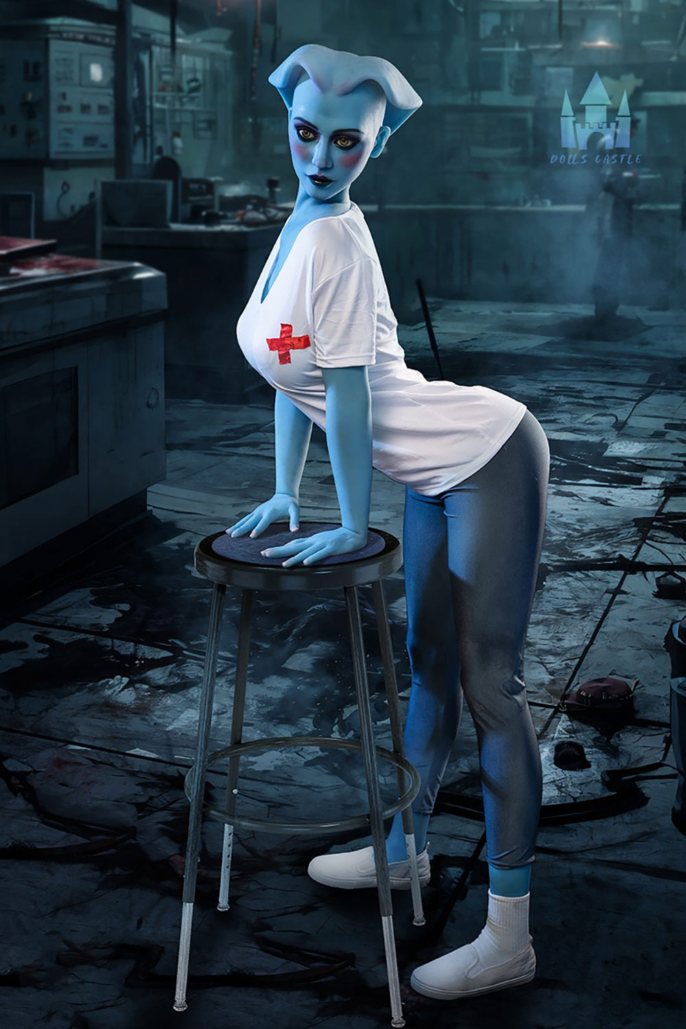 Shinaryen 170cm #A14 Blue Skin TPE Sex Doll Realistic Medium Boobs Sexy Adult Fantasy Love Doll
