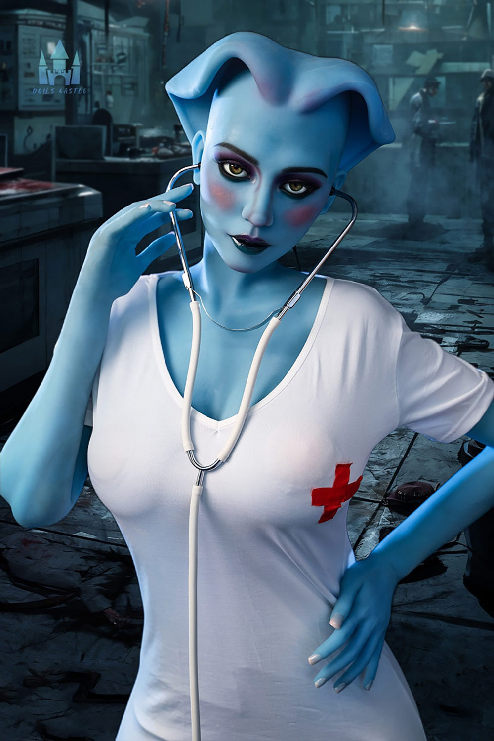 Shinaryen 170cm #A14 Blue Skin TPE Sex Doll Realistic Medium Boobs Sexy Adult Fantasy Love Doll