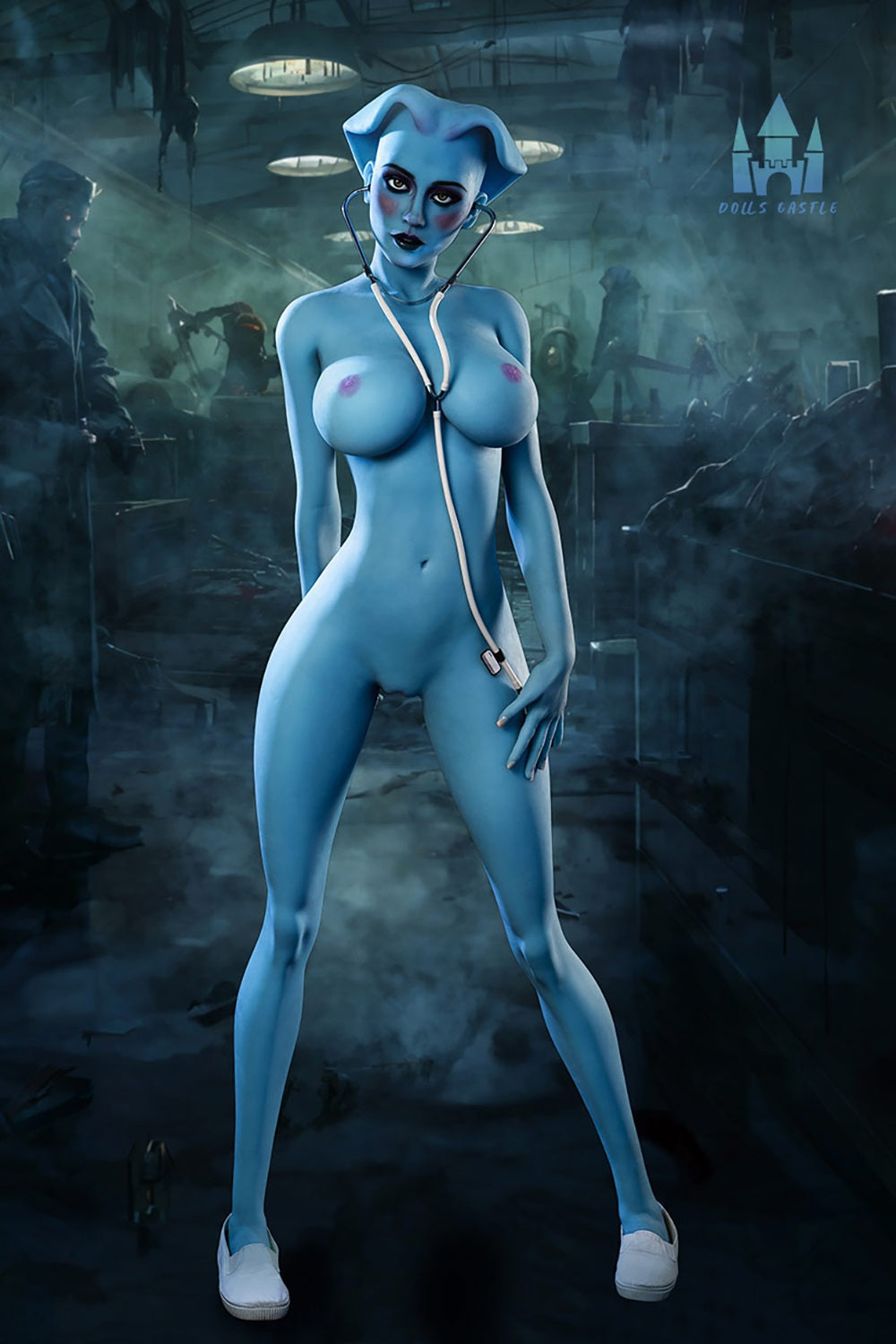 Shinaryen 170cm #A14 Blue Skin TPE Sex Doll Realistic Medium Boobs Sexy Adult Fantasy Love Doll